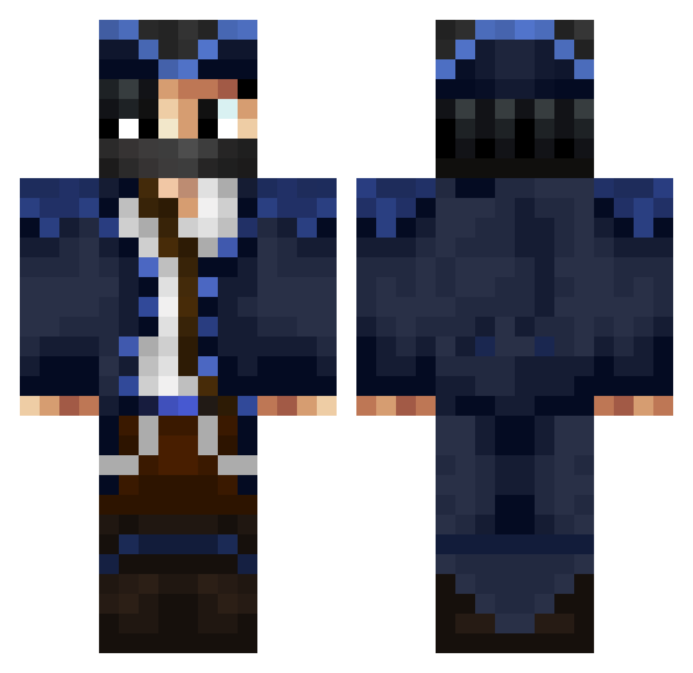 Killing_t1me Minecraft skin, front and back view