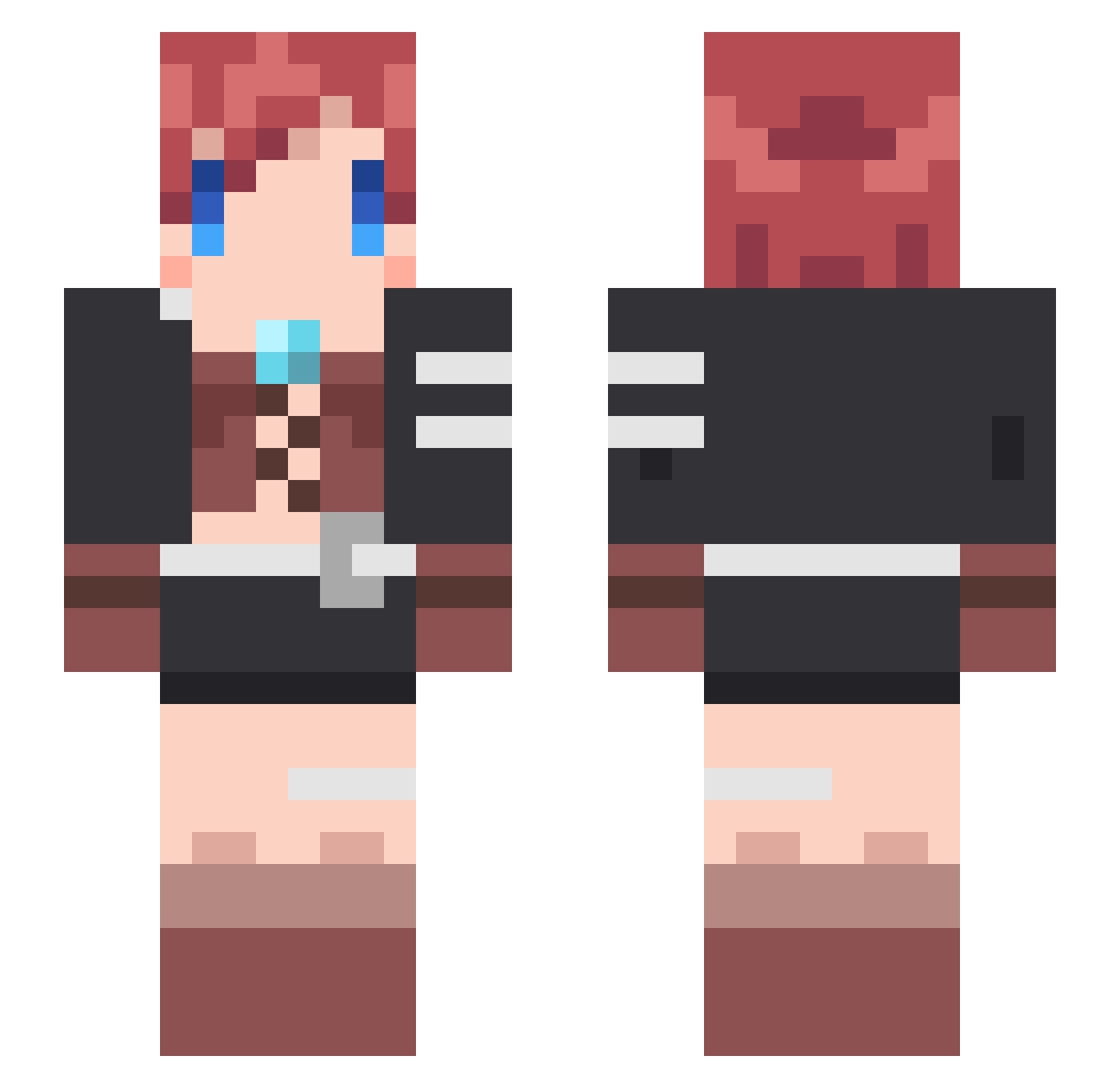 hulianna819 Minecraft skin, front and back view