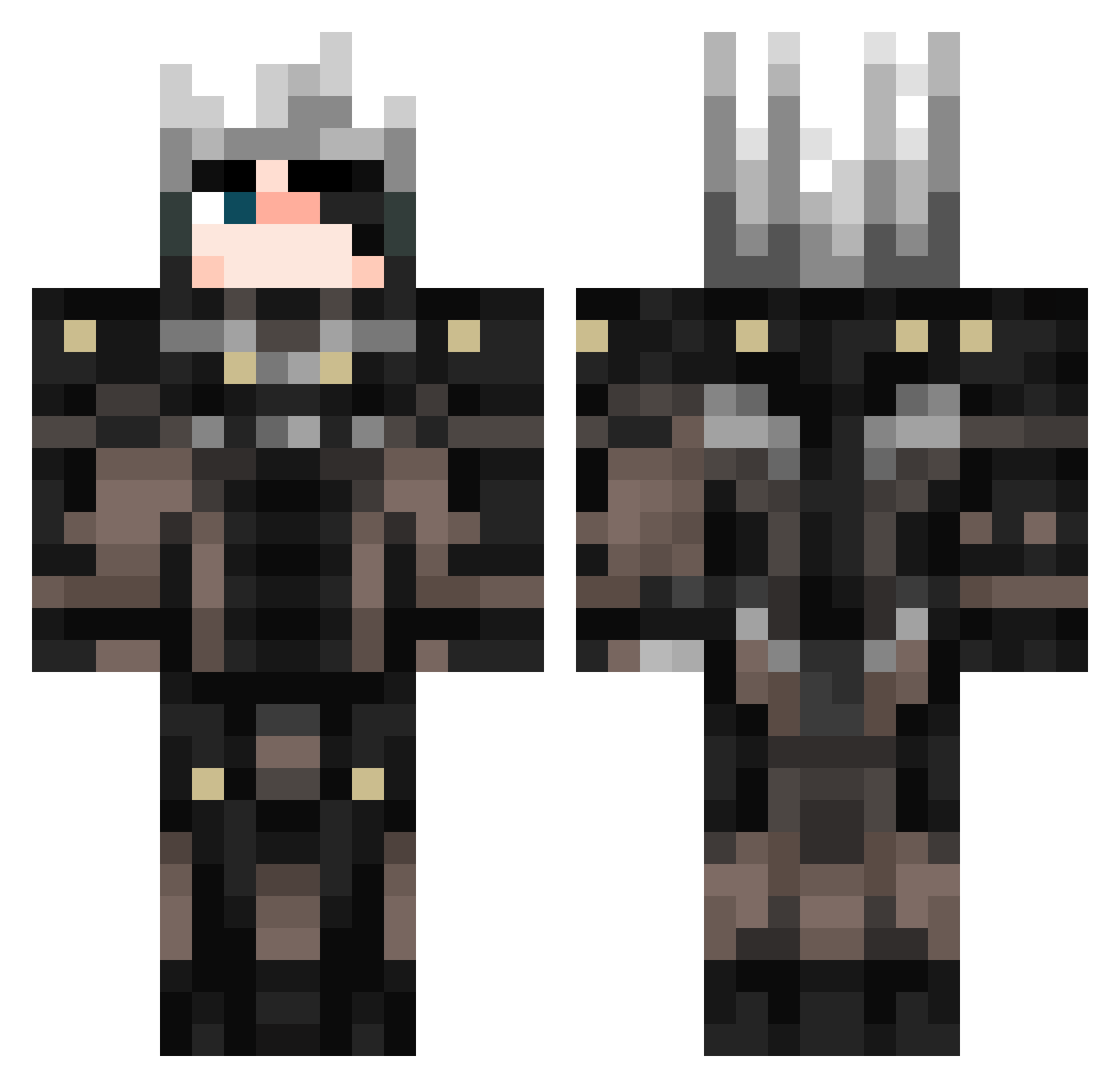 nowz57 Minecraft skin, front and back view