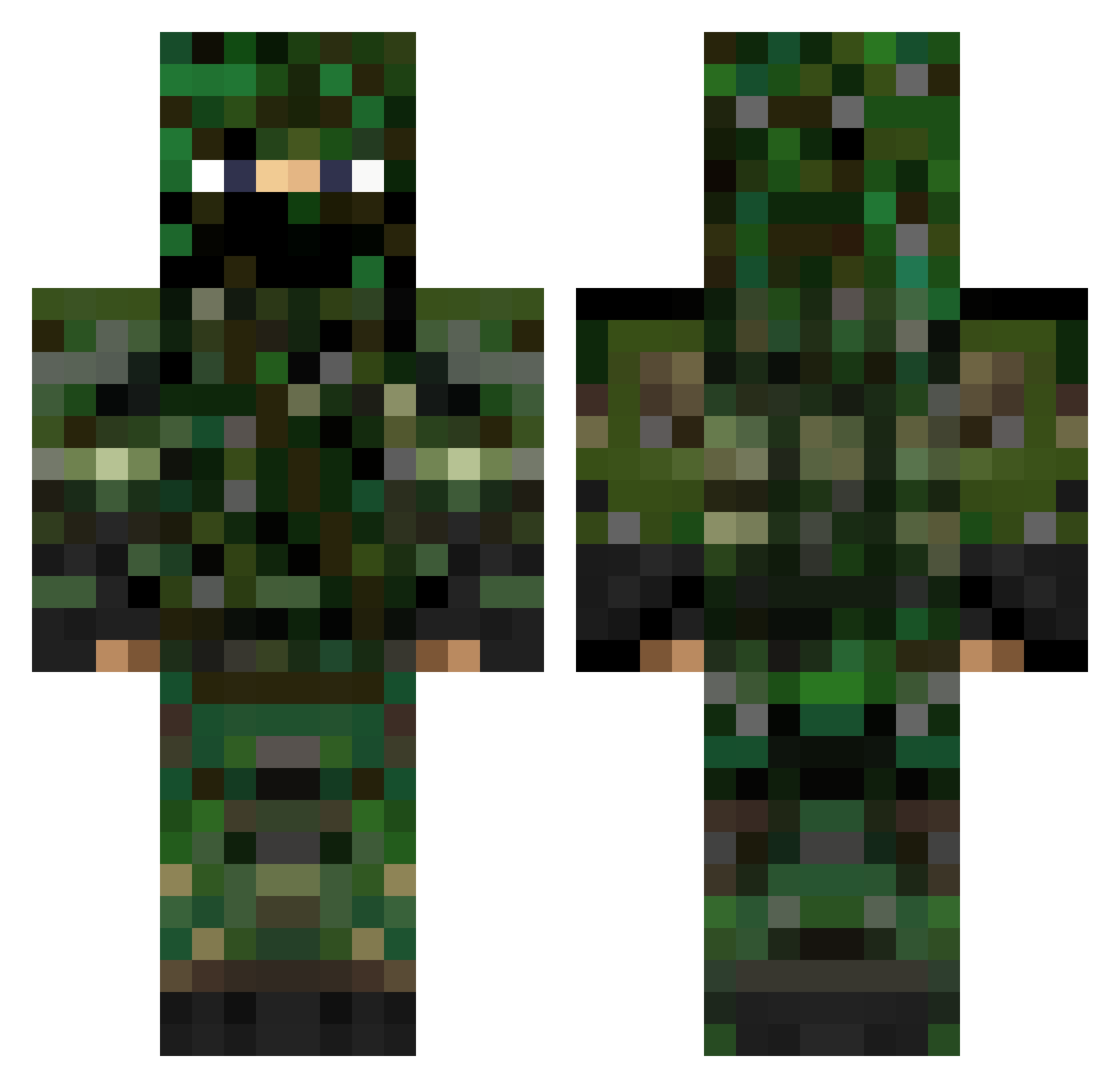 evilszz Minecraft skin, front and back view
