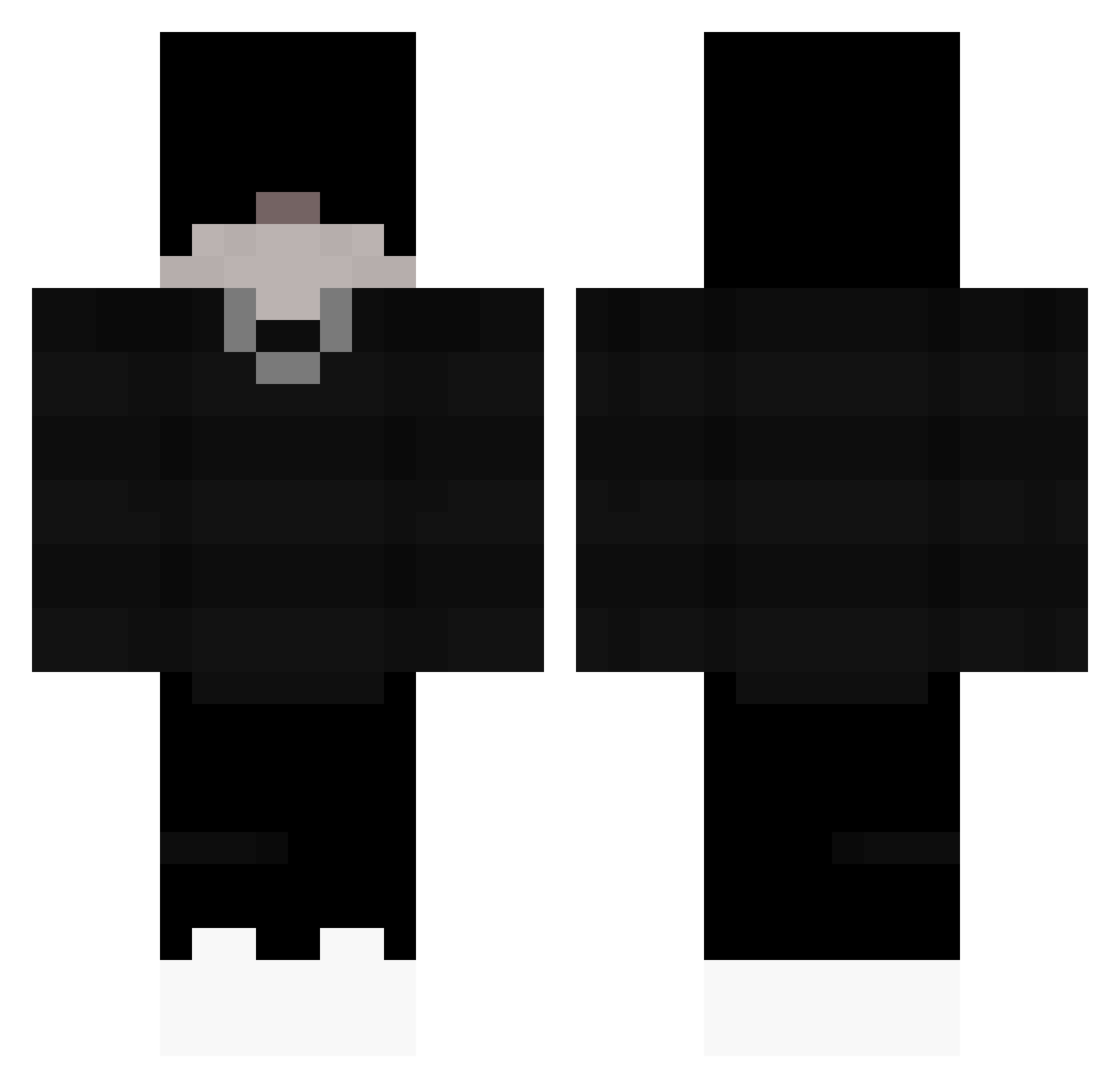 razboinik Minecraft skin, front and back view