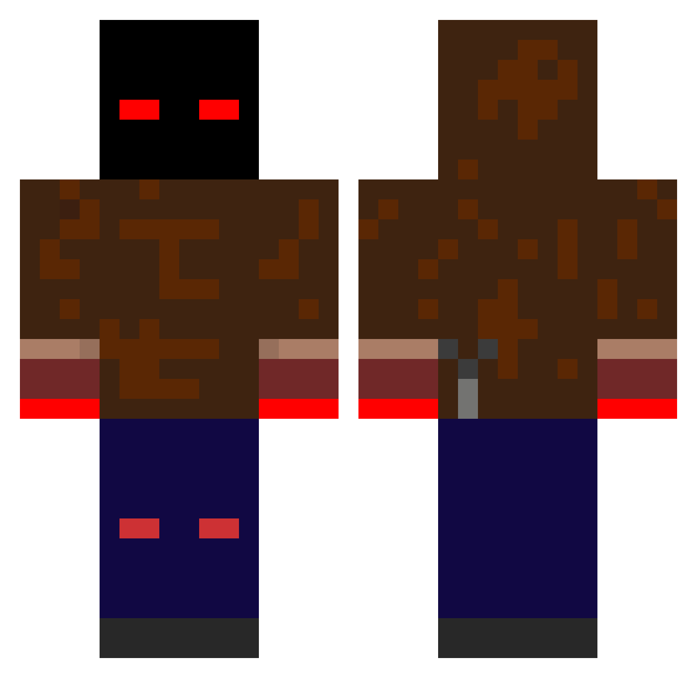 Vtz_yt Minecraft skin, front and back view