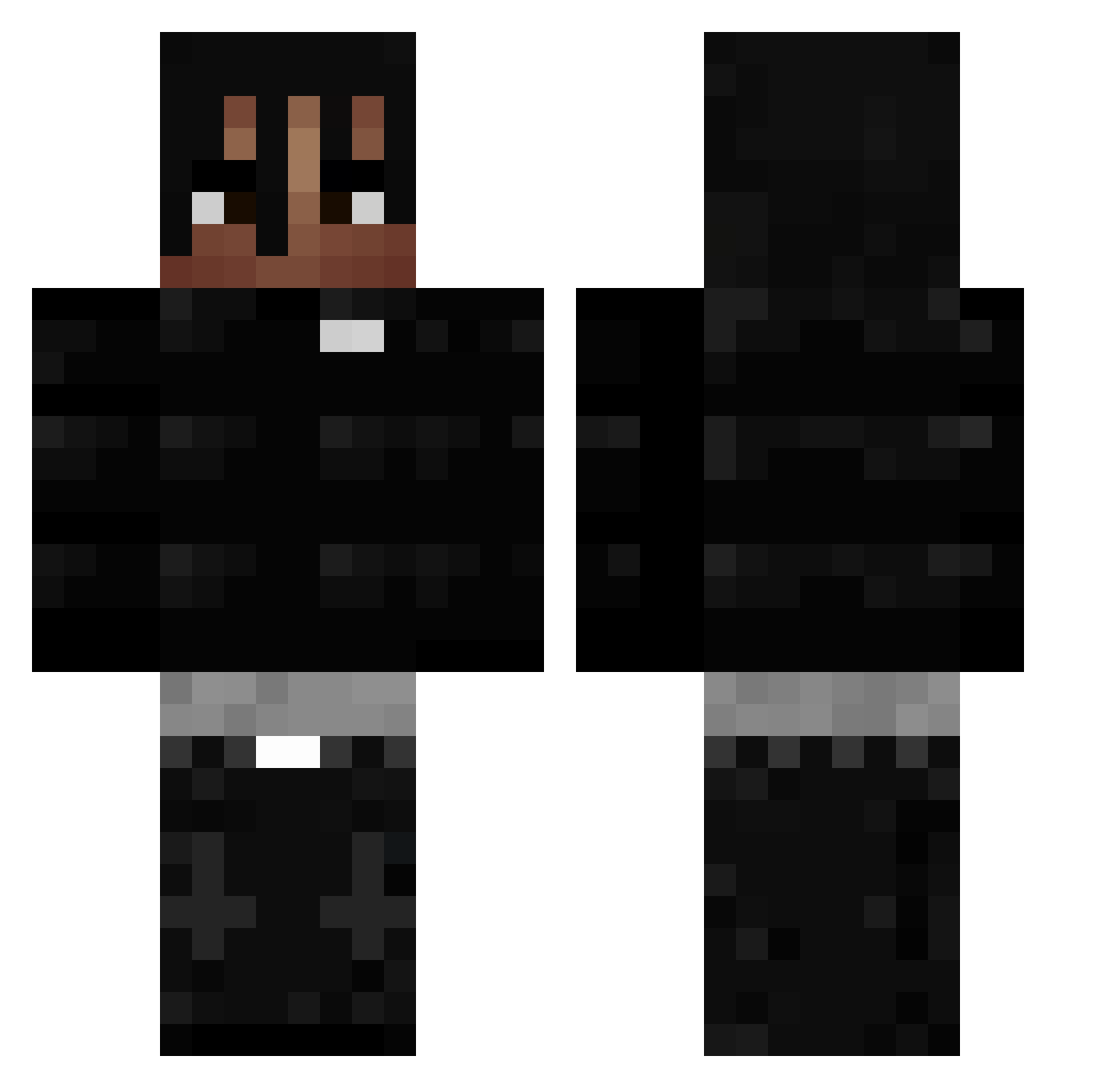 Spitzkopf6969 Minecraft skin, front and back view