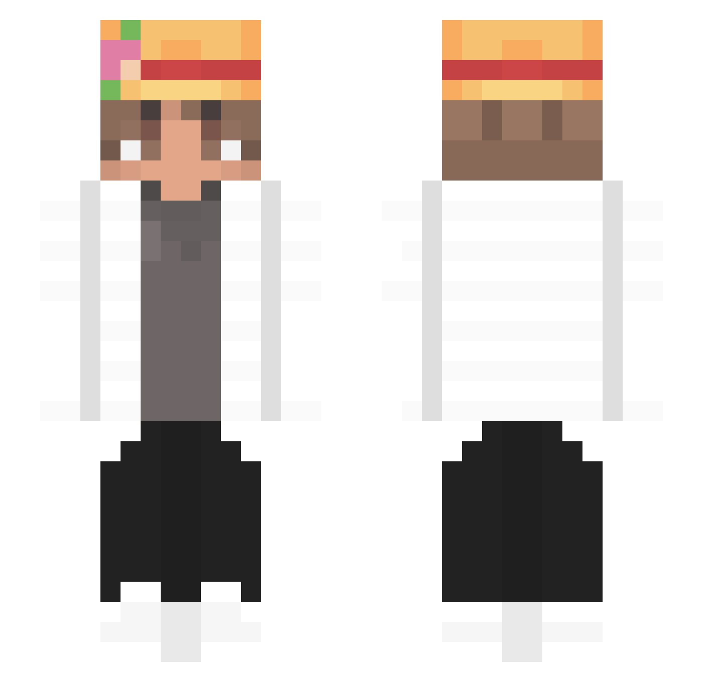 Sen_7_ Minecraft skin, front and back view