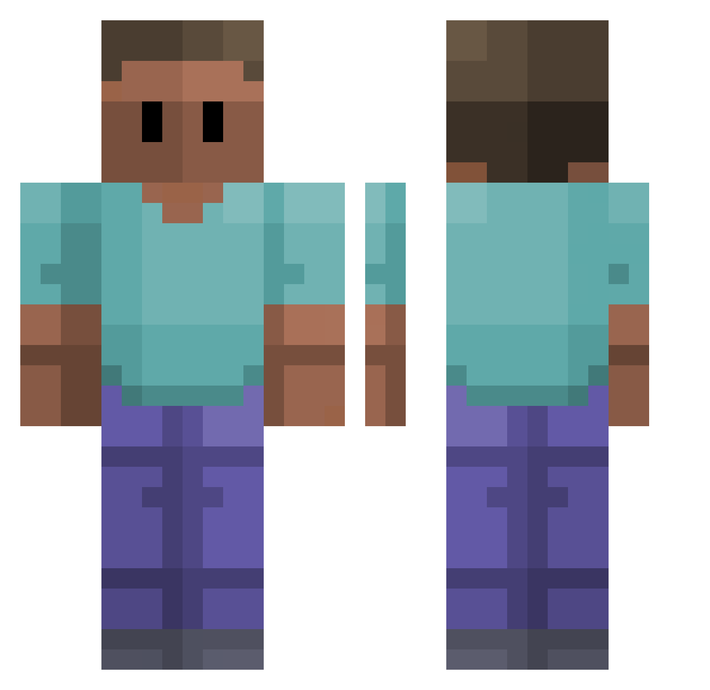 C1nnamonK Minecraft skin, front and back view