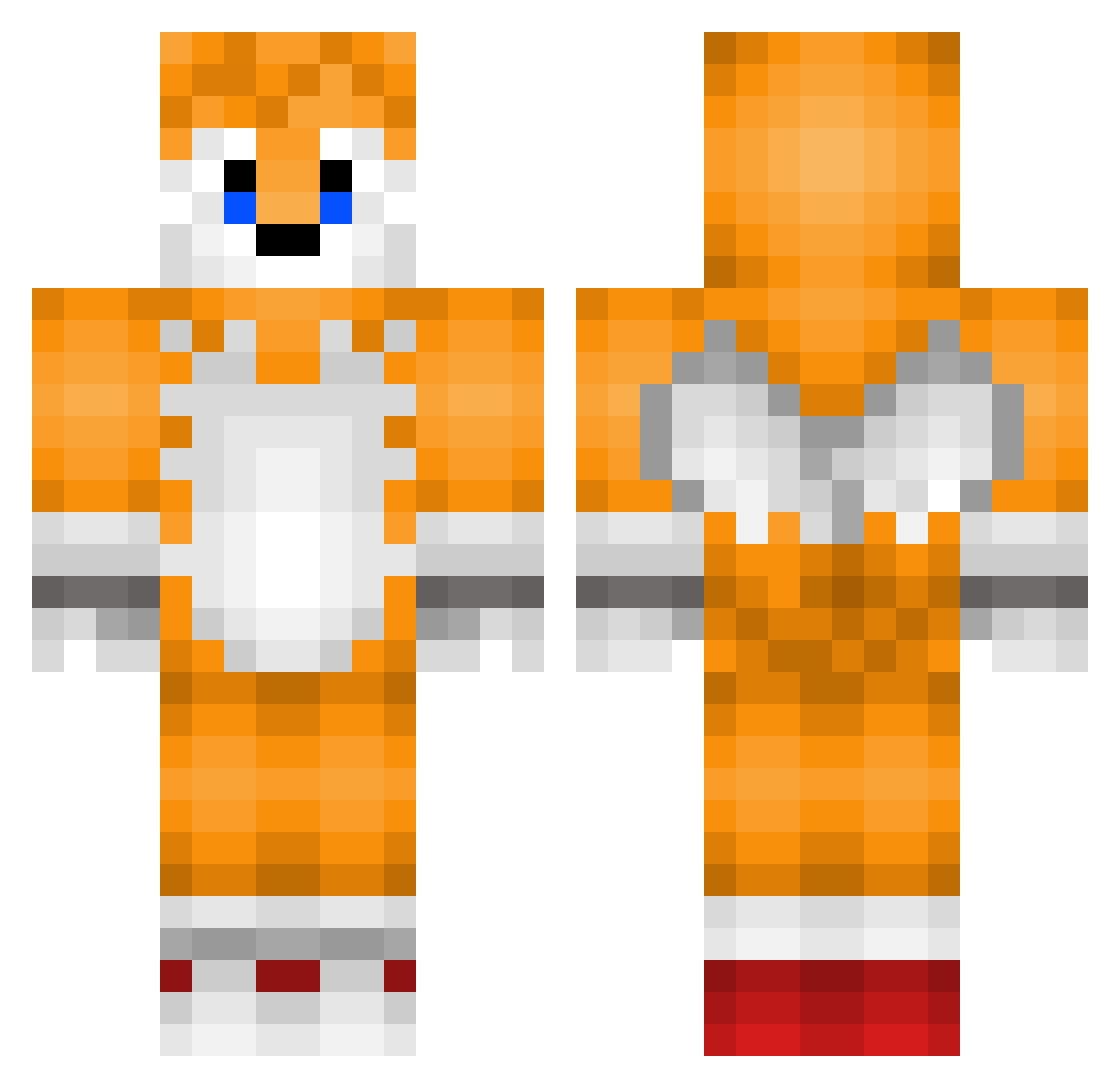MCanaveira Minecraft skin, front and back view