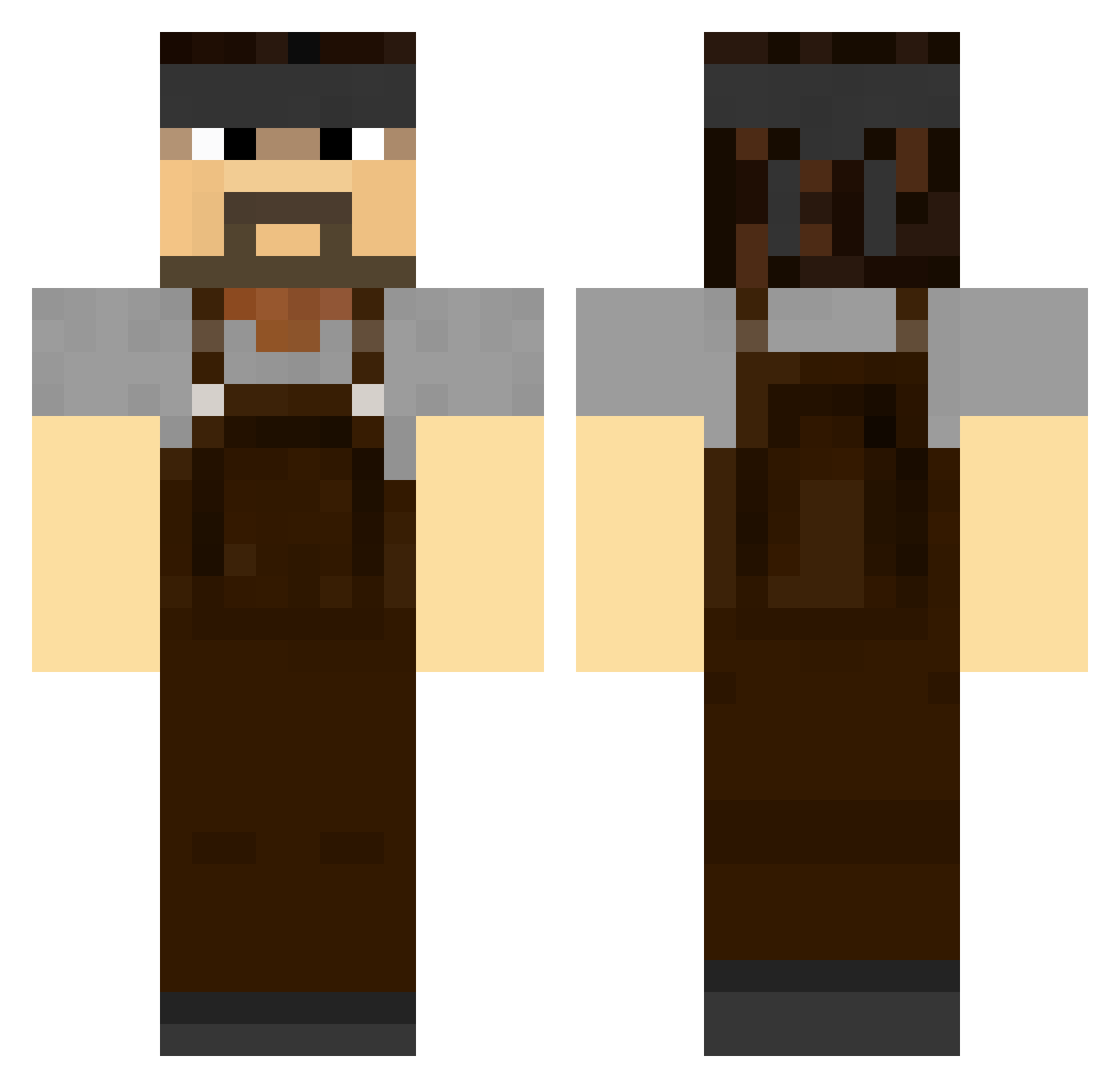 Vinish Minecraft skin, front and back view