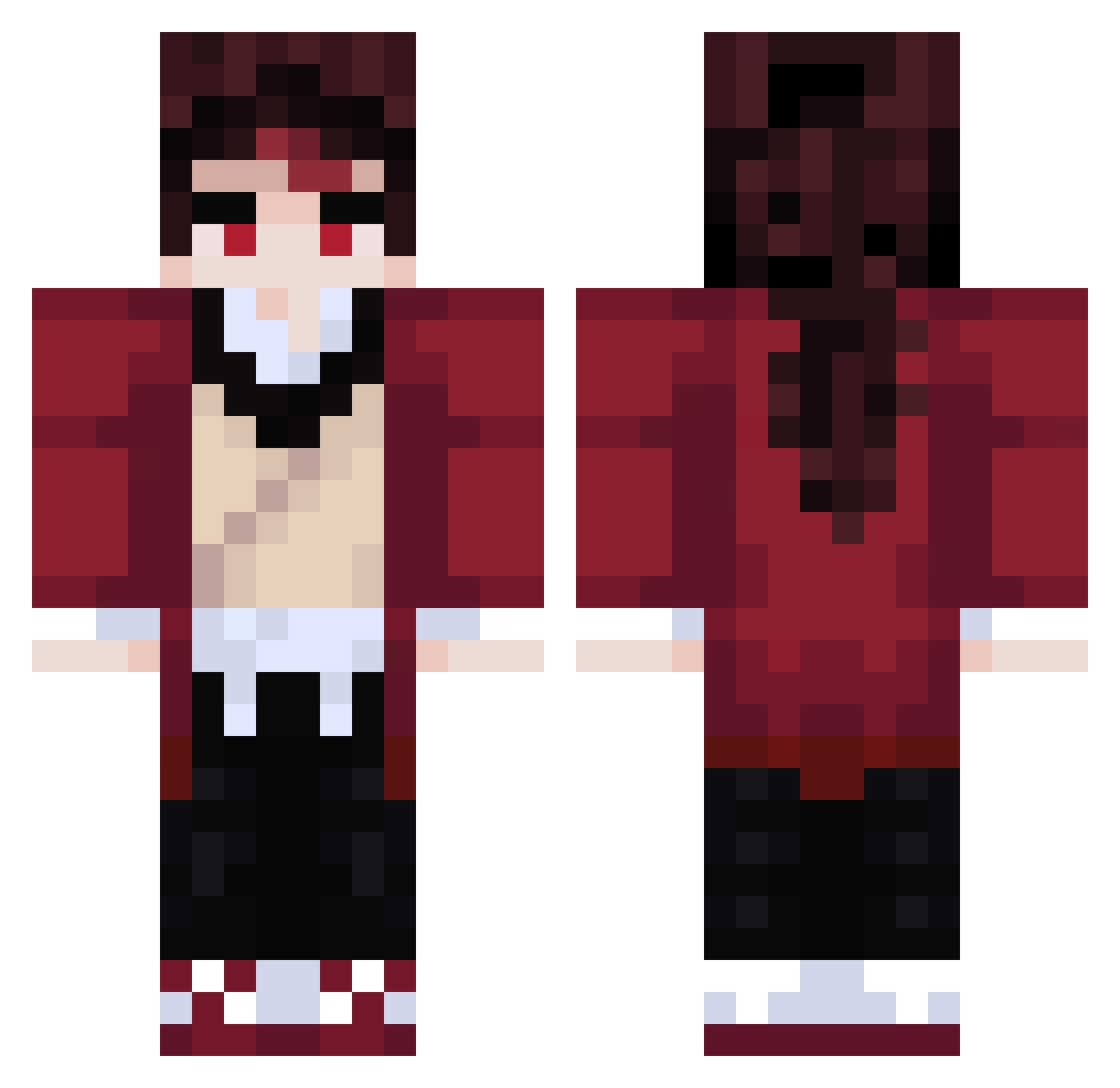 Radi5224 Minecraft skin, front and back view