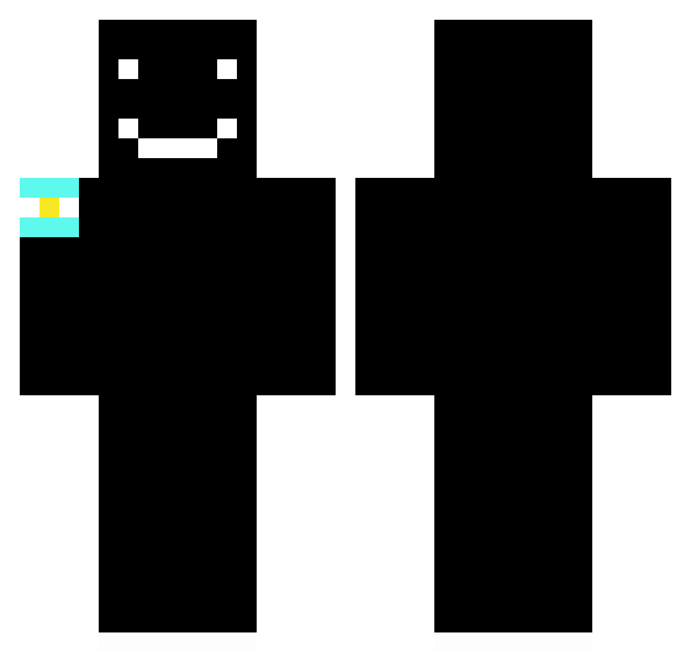sajeS2 Minecraft skin, front and back view