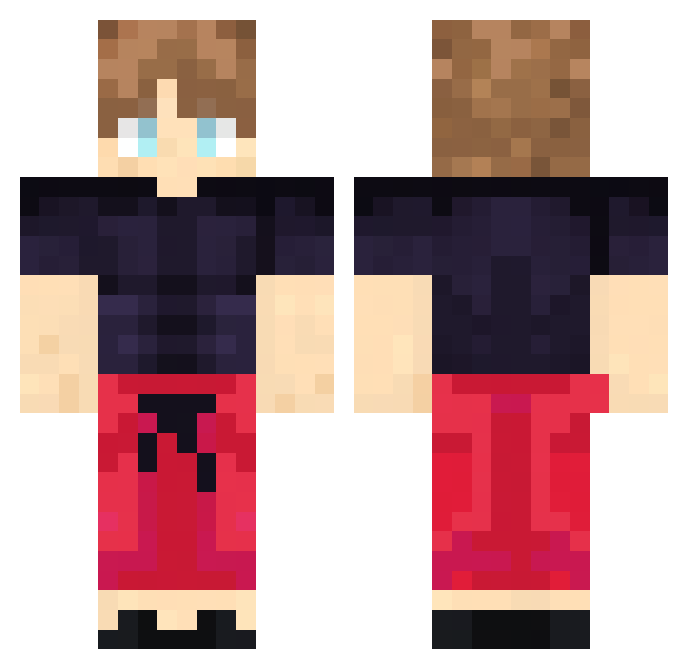 NovaJoe Minecraft skin, front and back view