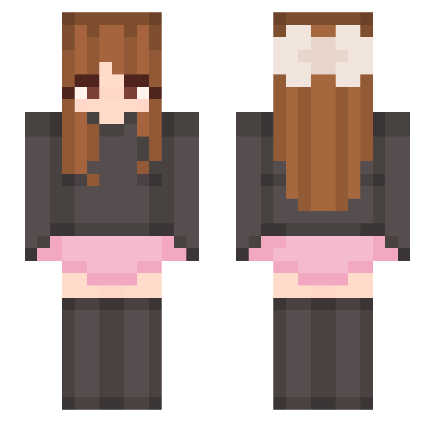 olivesorbet Minecraft skin, front and back view