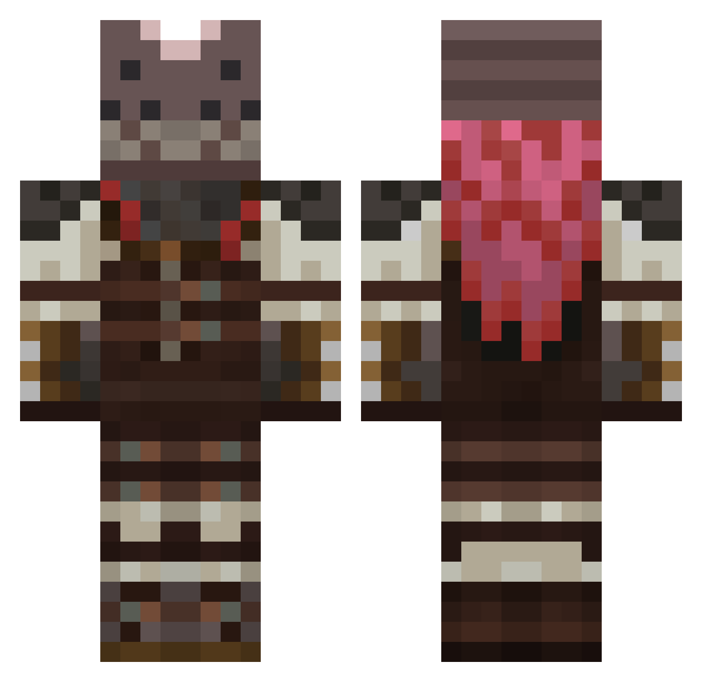f4113n_4n931 Minecraft skin, front and back view