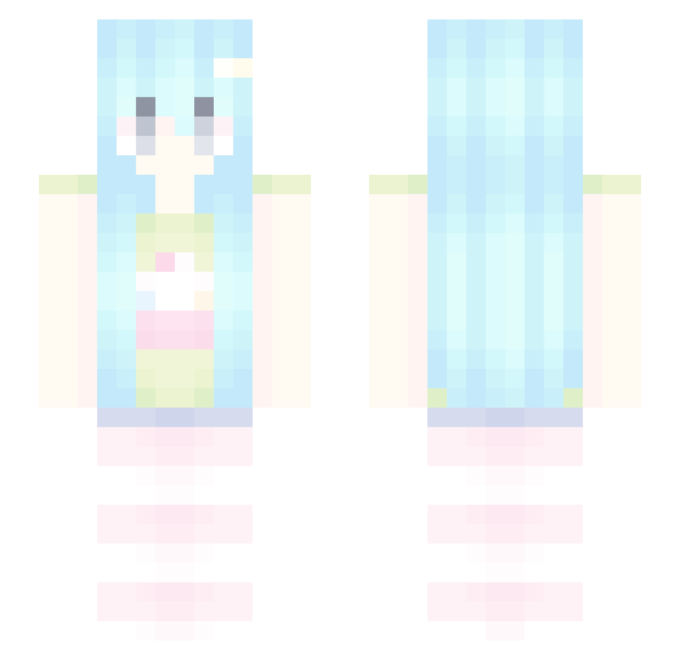 vzya Minecraft skin, front and back view