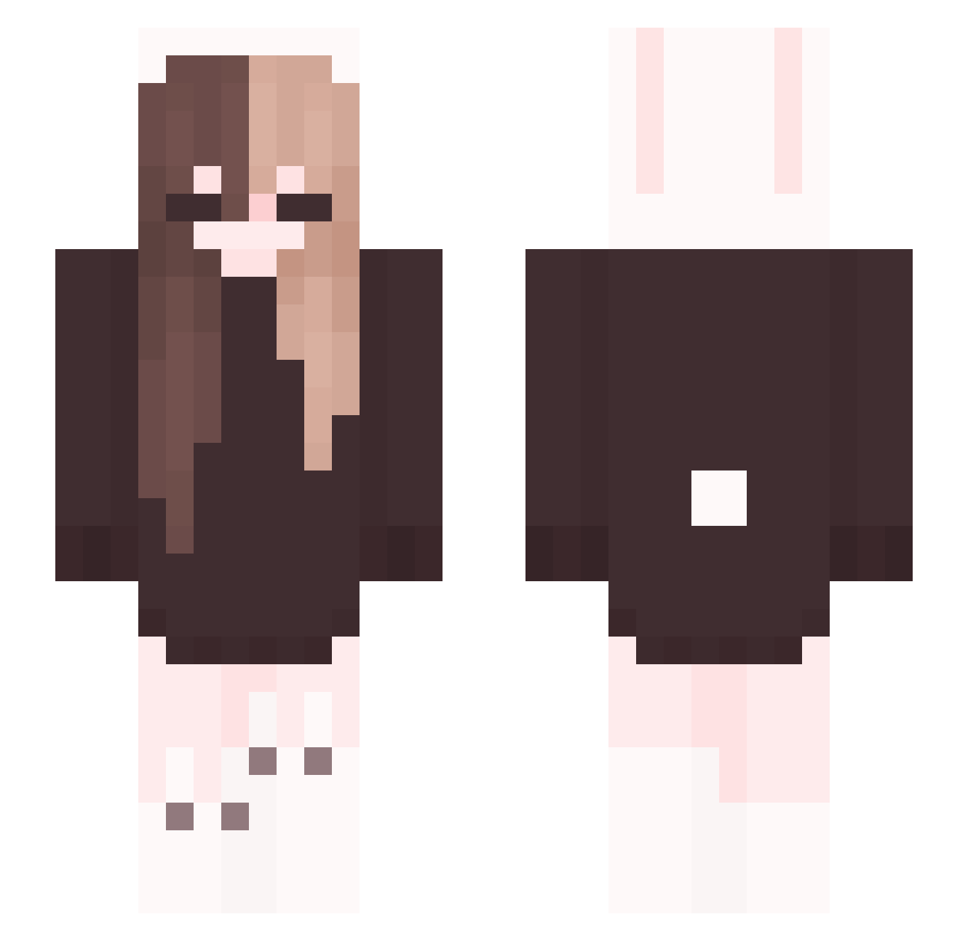 yorrycat Minecraft skin, front and back view
