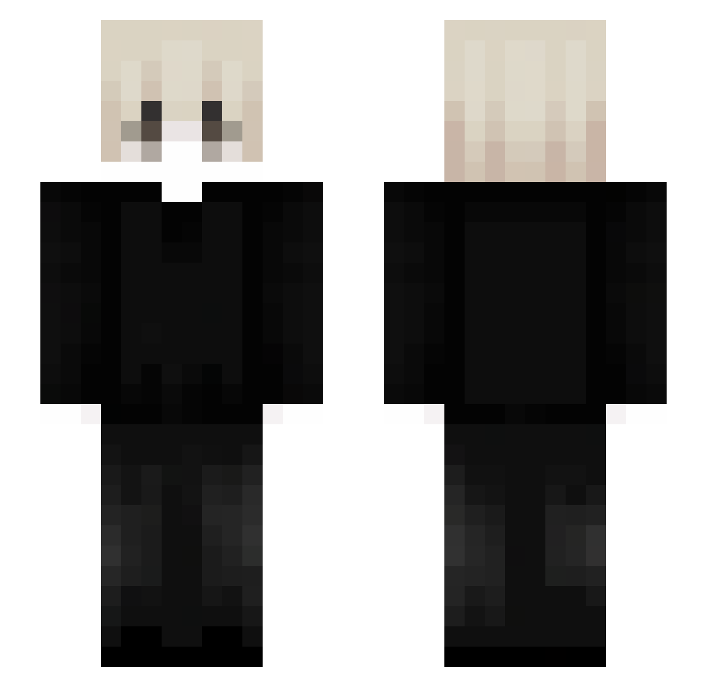 lovdeep Minecraft skin, front and back view