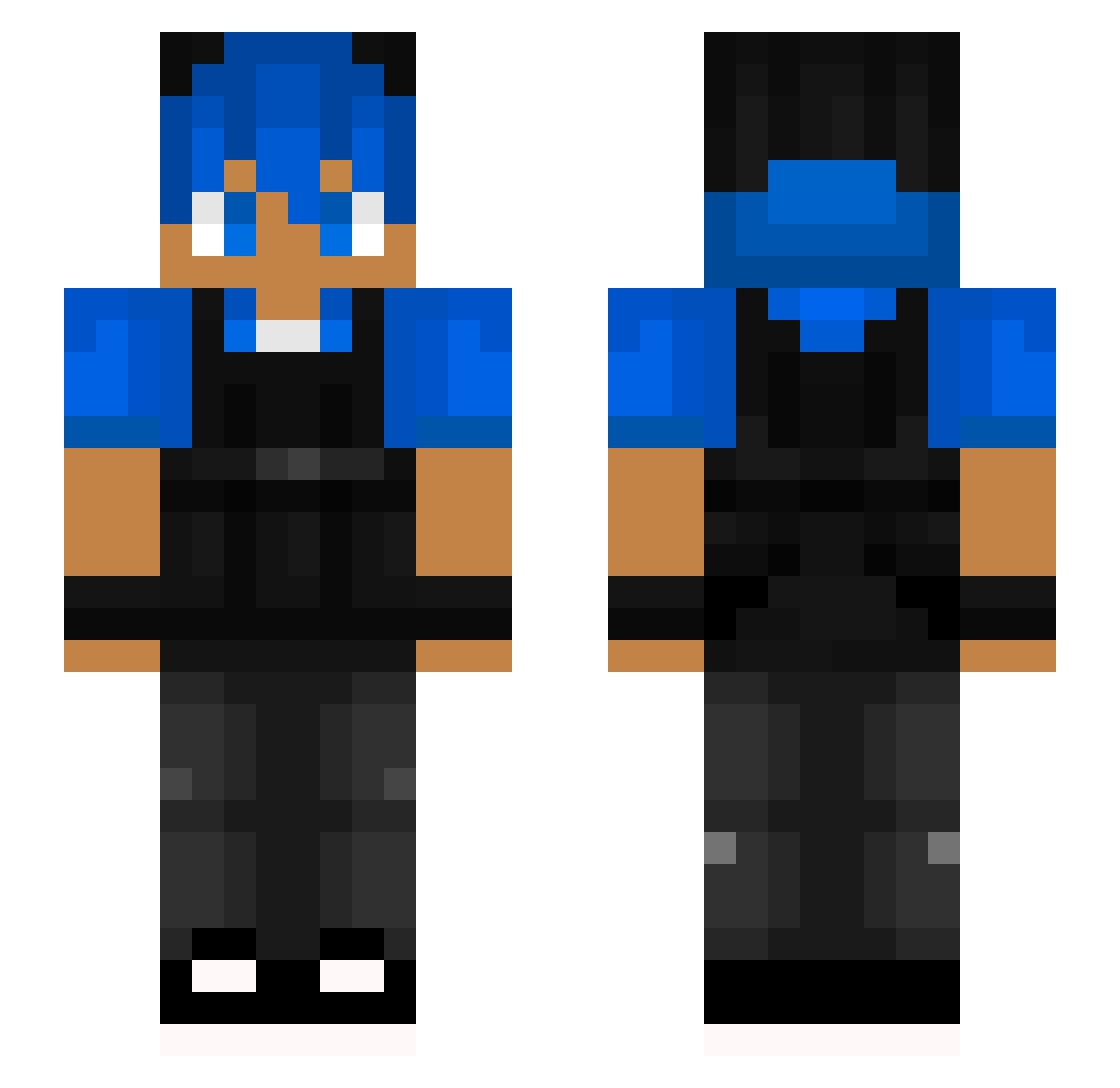 Zeky_Sea Minecraft skin, front and back view