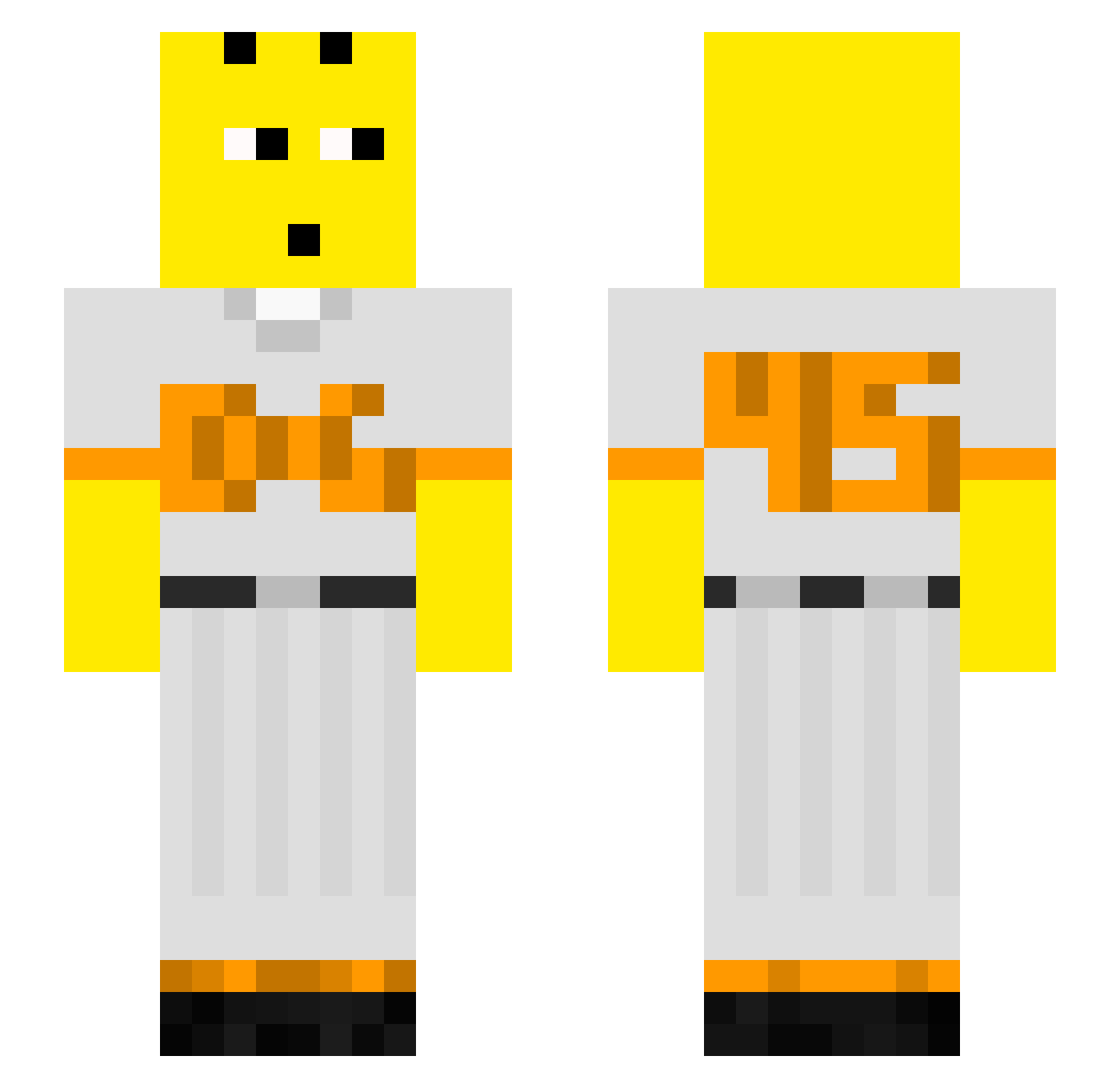 simnoell Minecraft skin, front and back view