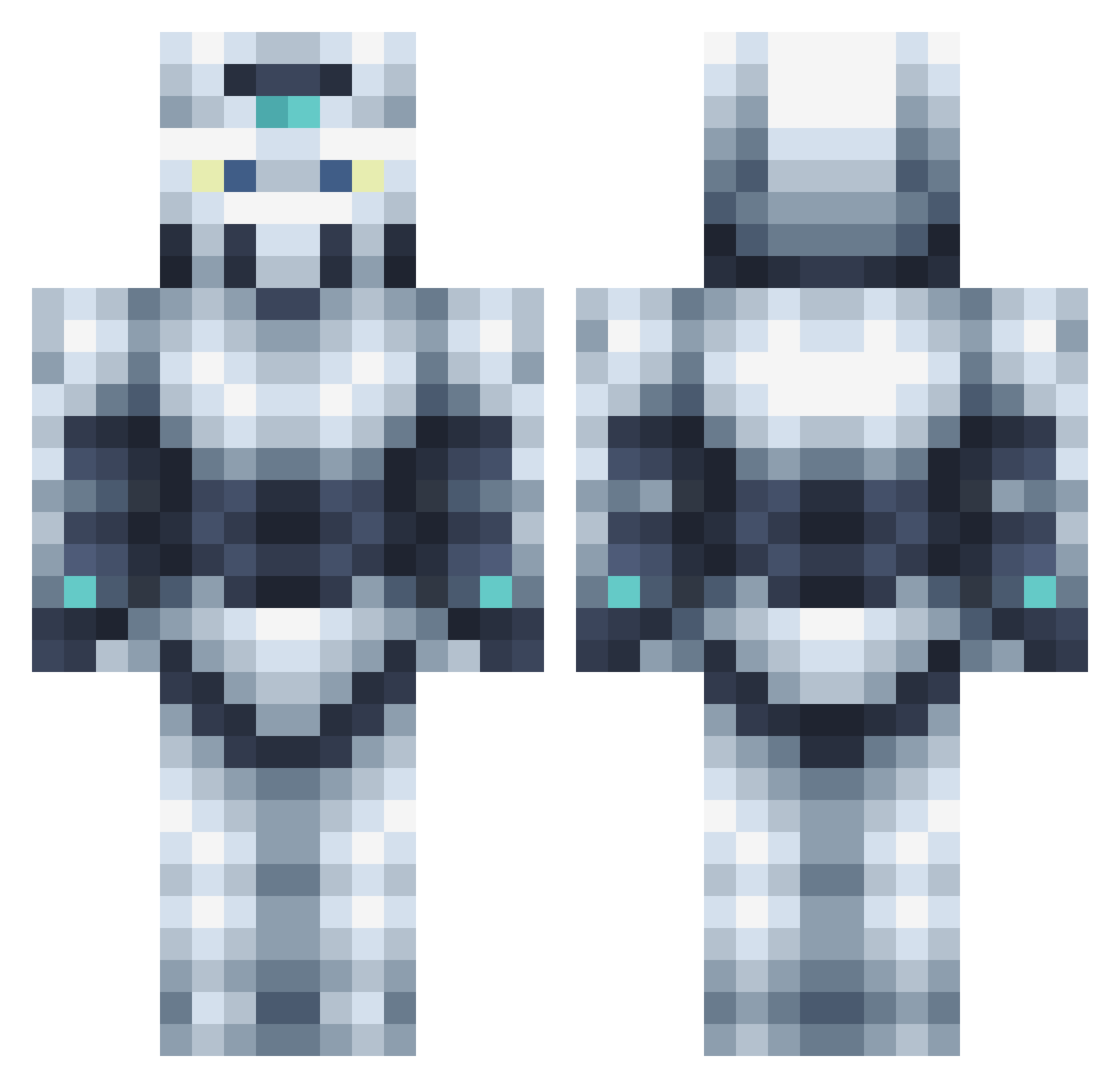 yeg0loda Minecraft skin, front and back view