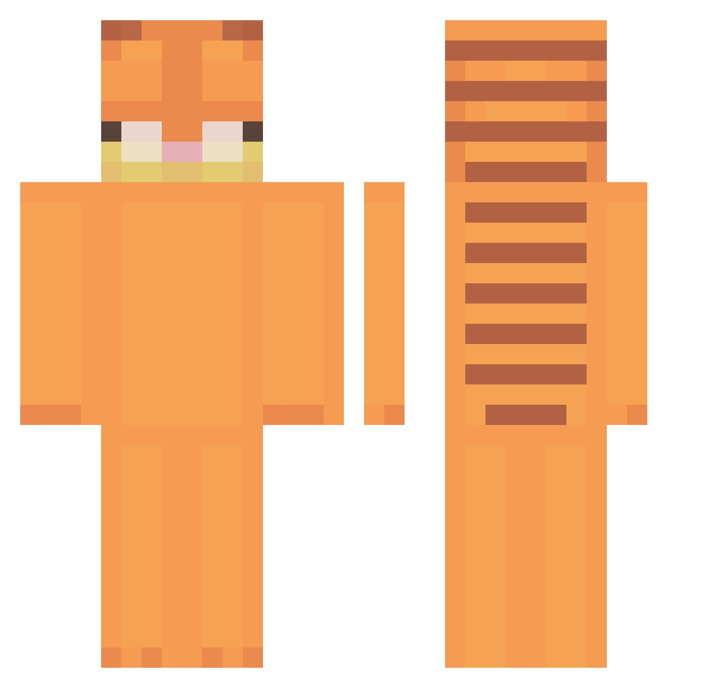 Hardiick Minecraft skin, front and back view