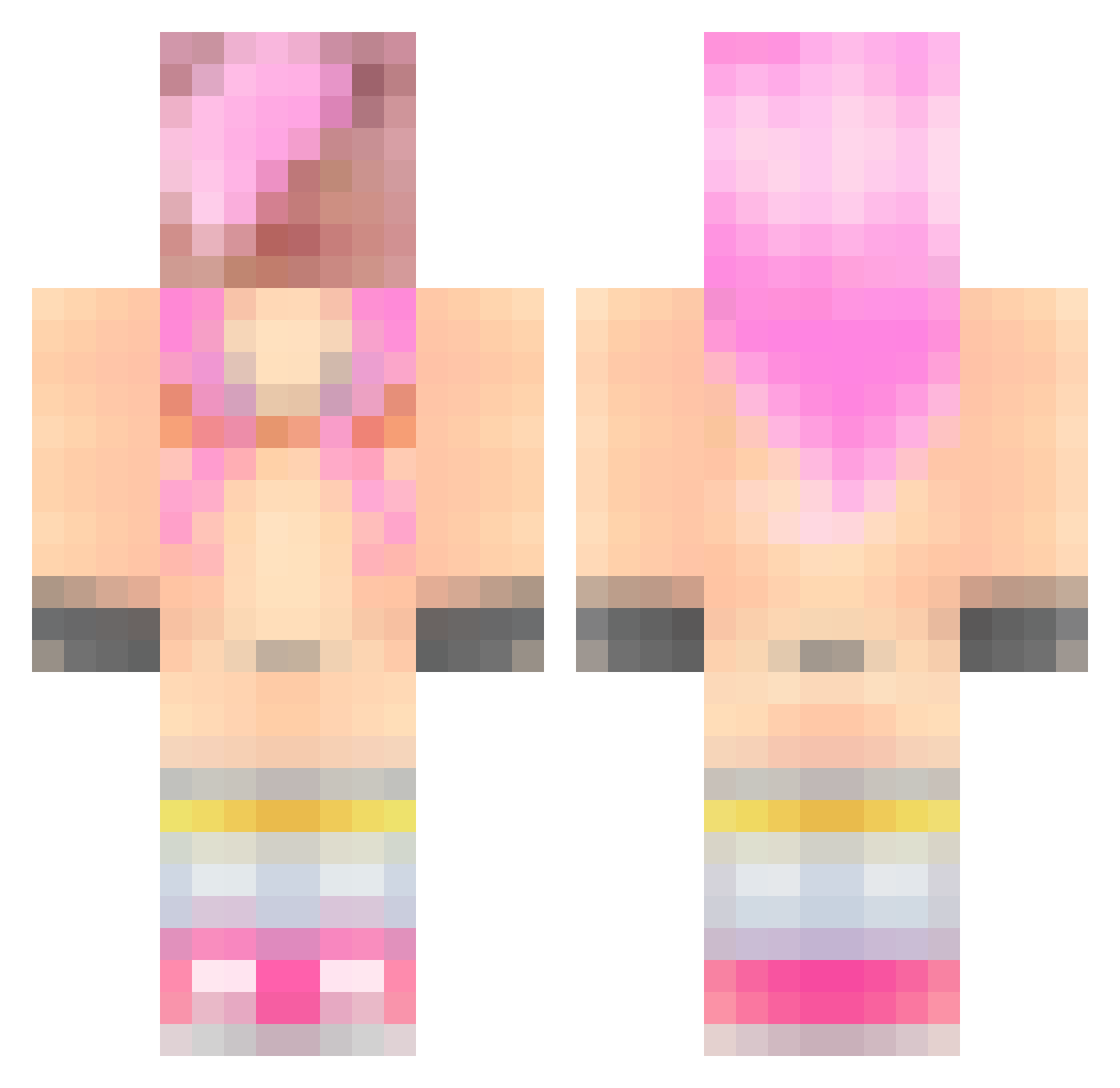 SaveWaterBro2102 Minecraft skin, front and back view