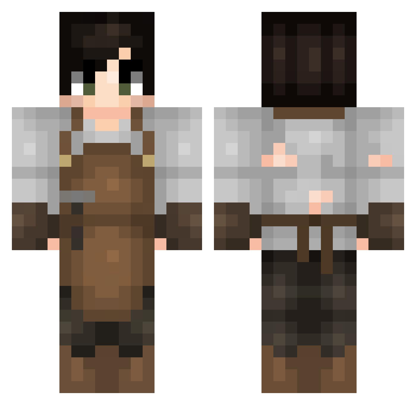 Stimky_Crimket Minecraft skin, front and back view