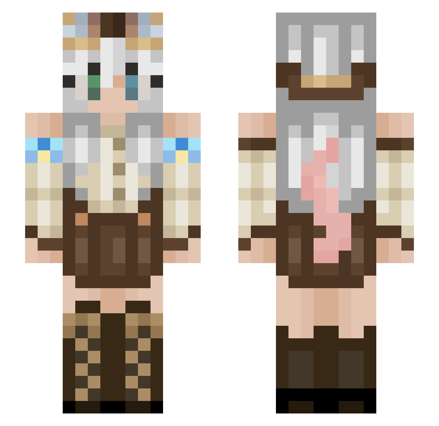 Strawb3rry_Mi1k Minecraft skin, front and back view