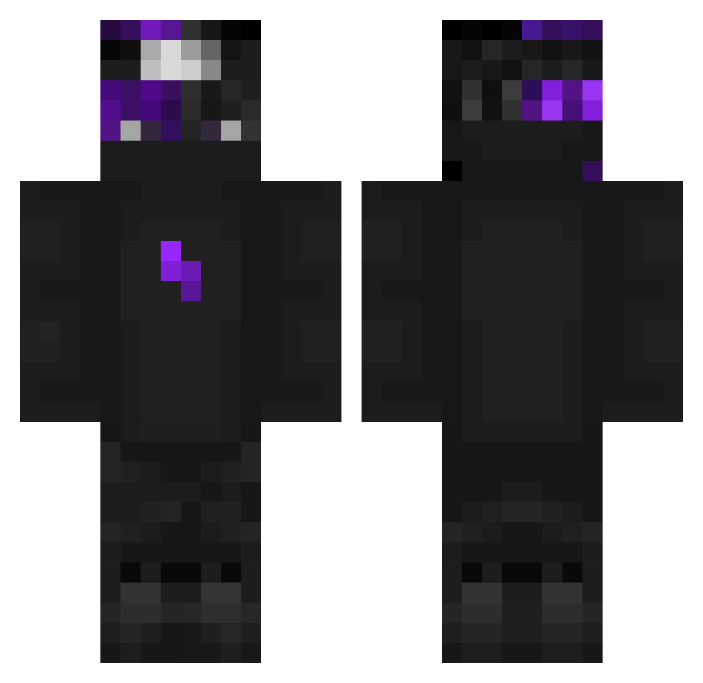 Zetsuu_MRX Minecraft skin, front and back view