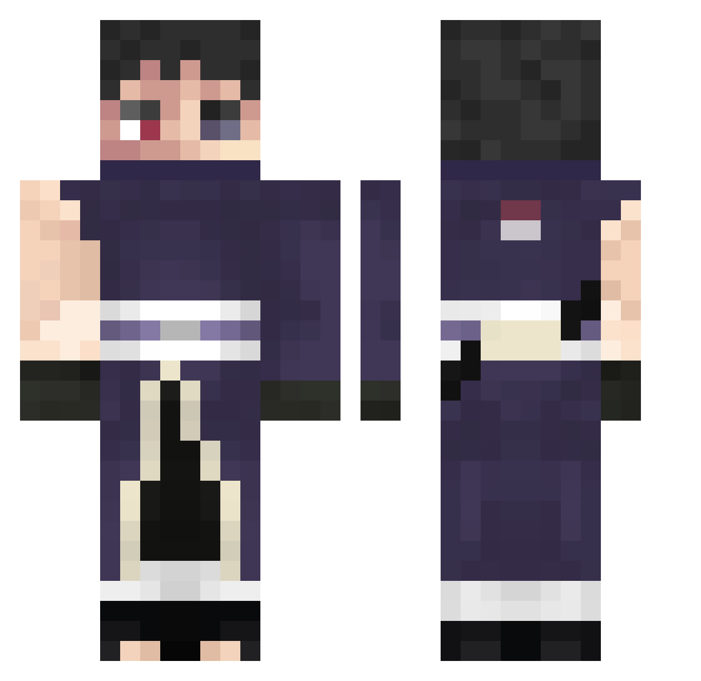 r3plaY_ Minecraft skin, front and back view