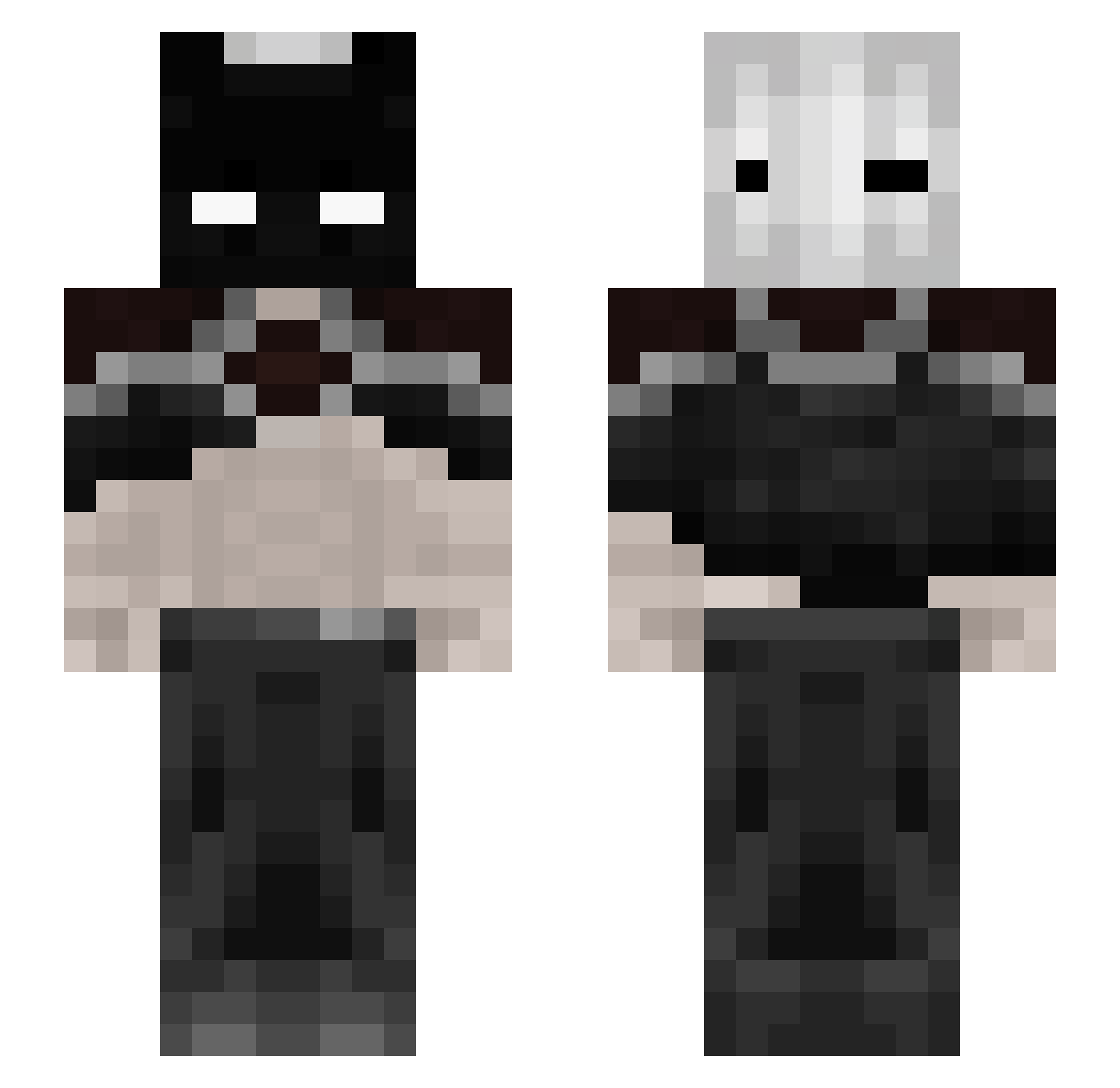 SAMAPipou Minecraft skin, front and back view