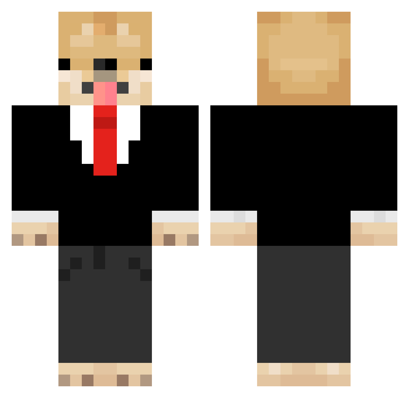 MrFaaland Minecraft skin, front and back view