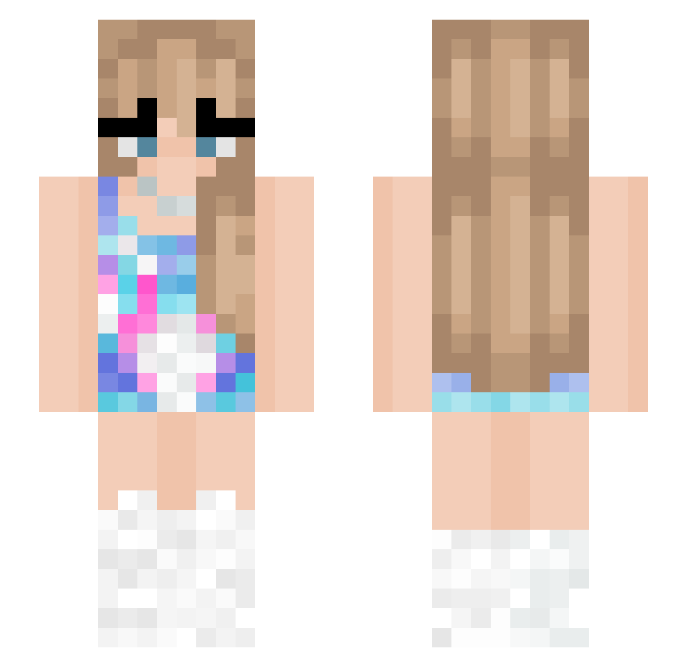crookedfingers69 Minecraft skin, front and back view