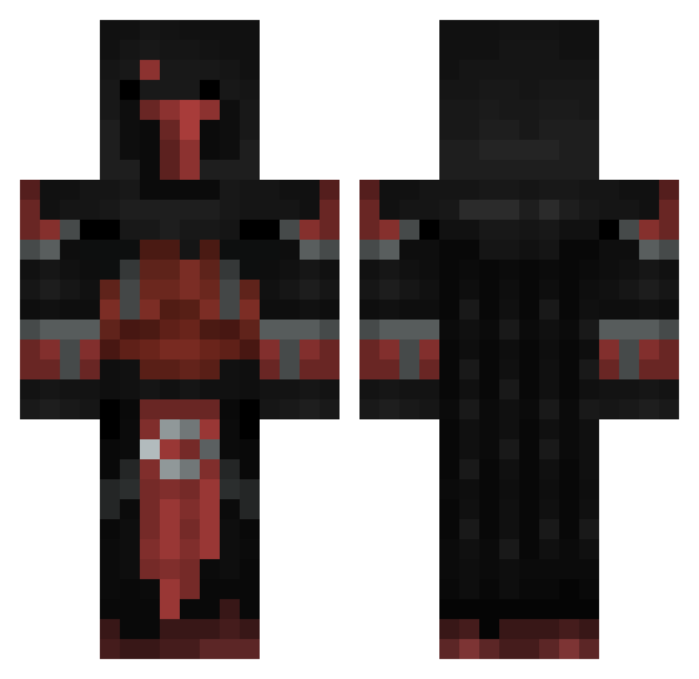 ReArduino Minecraft skin, front and back view