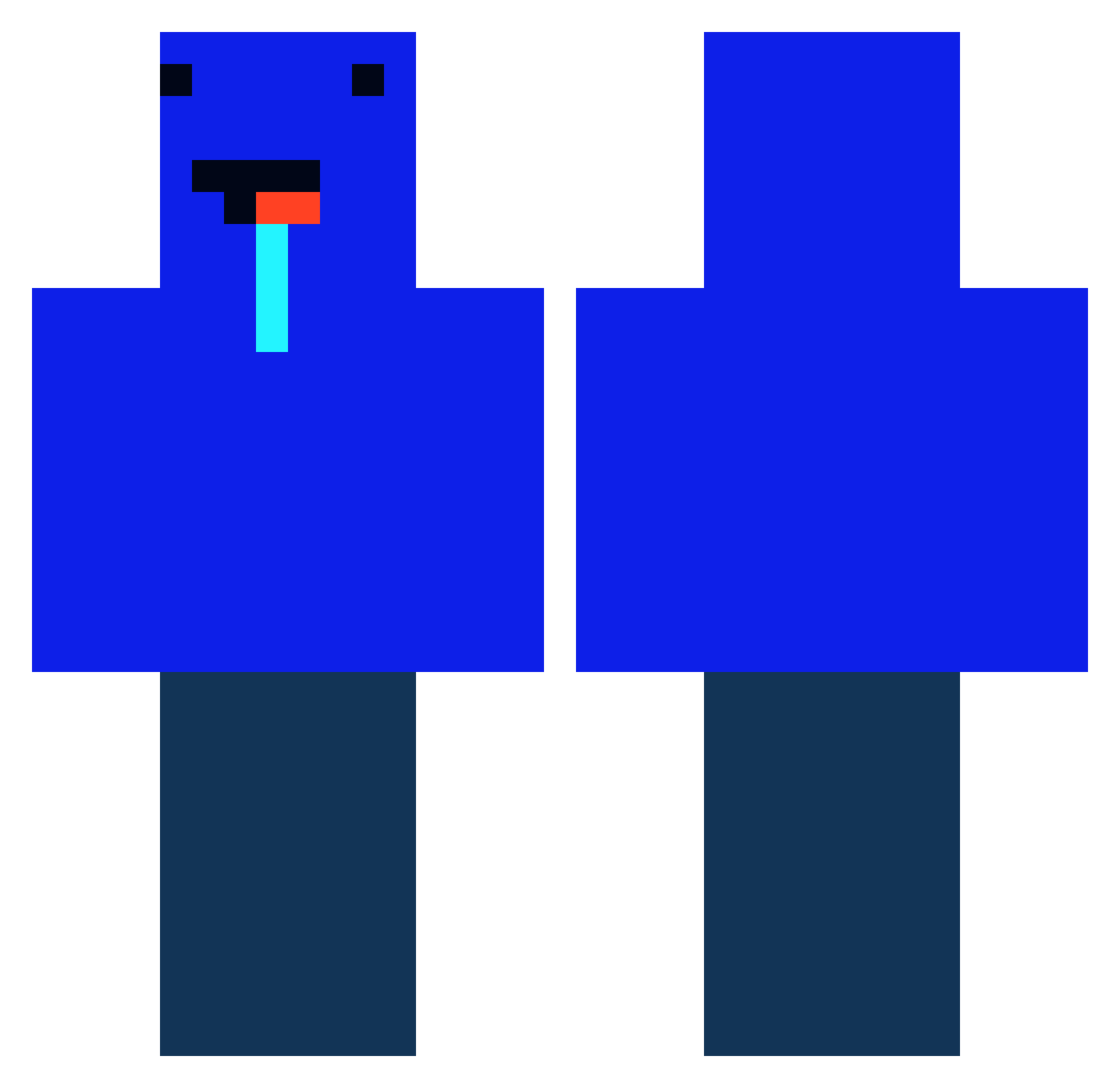 Ultra_Jelle Minecraft skin, front and back view