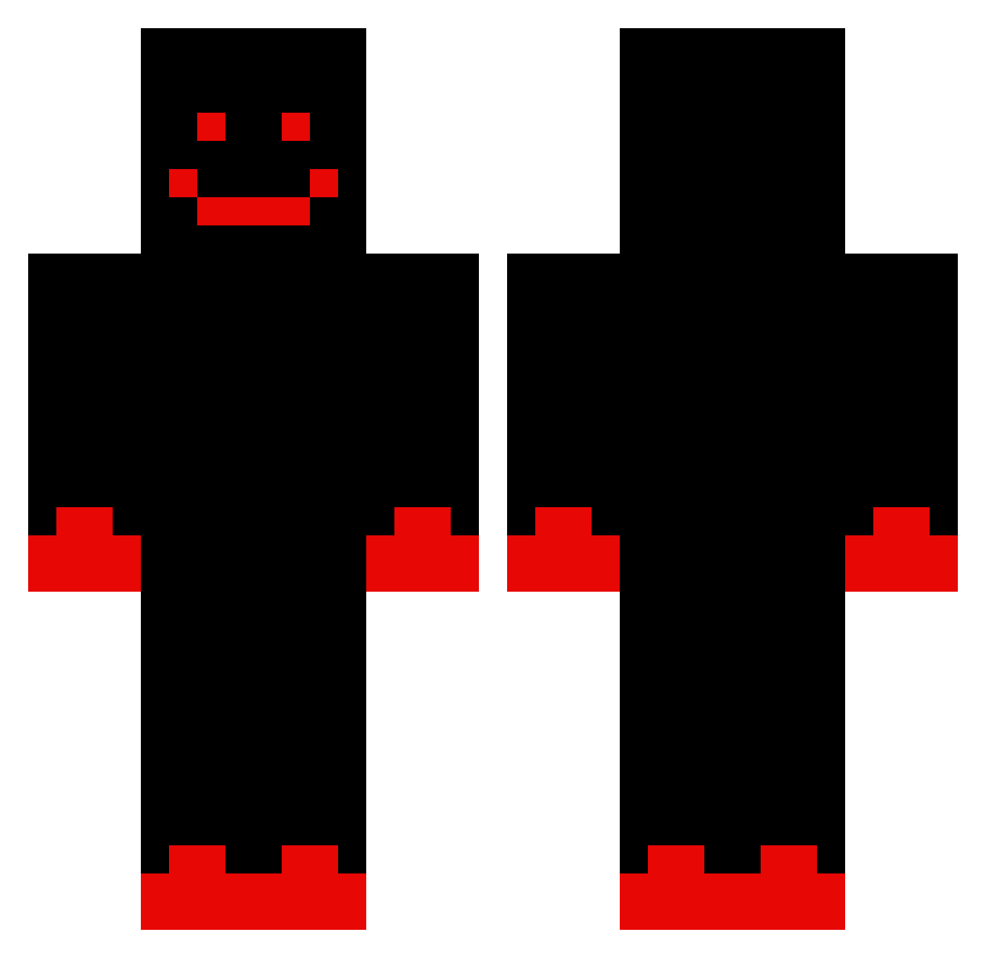 Roxkebo Minecraft skin, front and back view