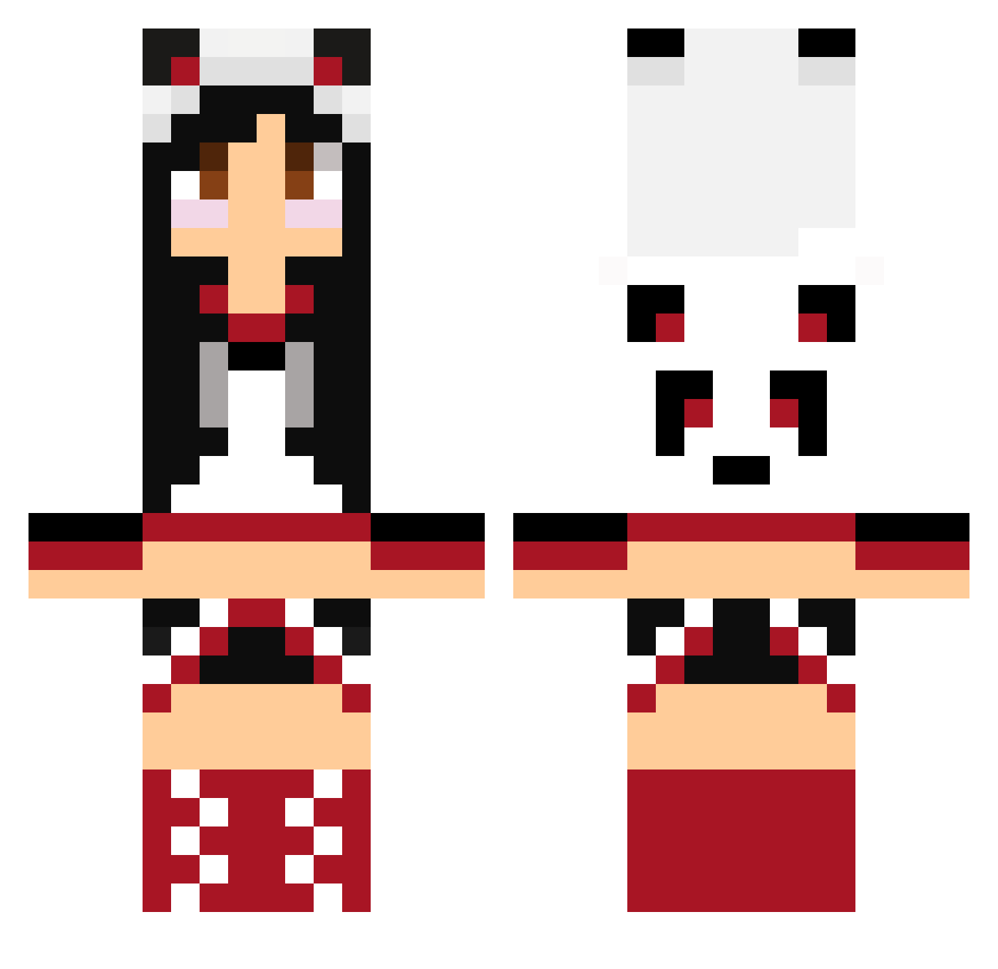xX29milada97Xx Minecraft skin, front and back view
