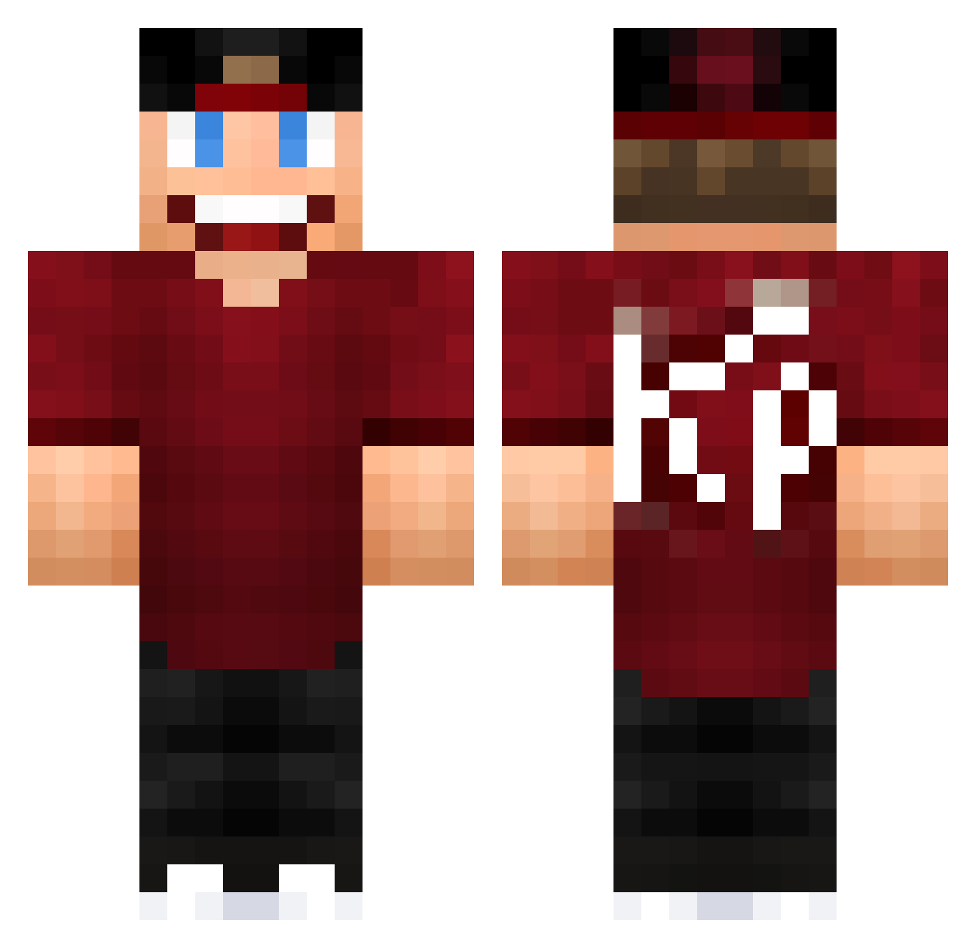 CemxJulian33_X Minecraft skin, front and back view