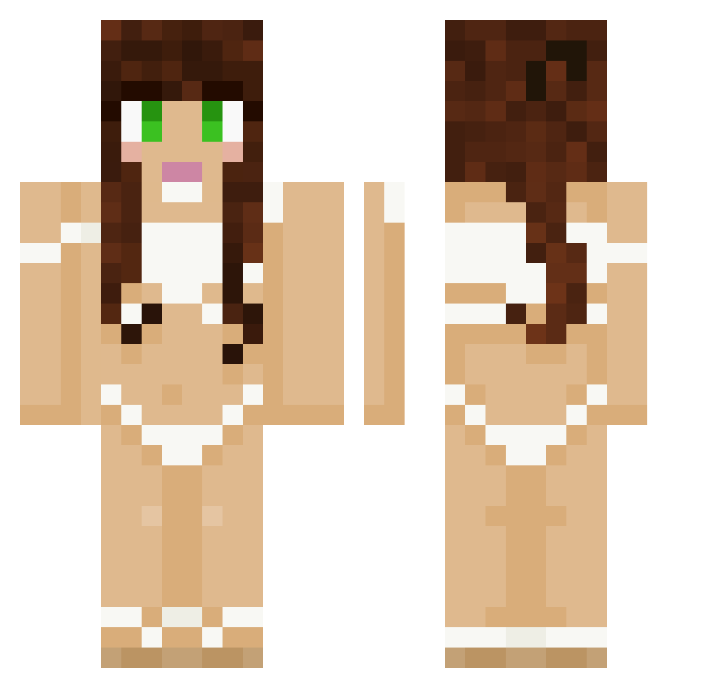 Whitericeislife6 Minecraft skin, front and back view