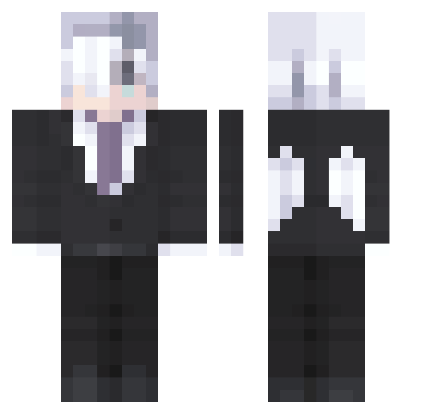Bat_Nat Minecraft skin, front and back view