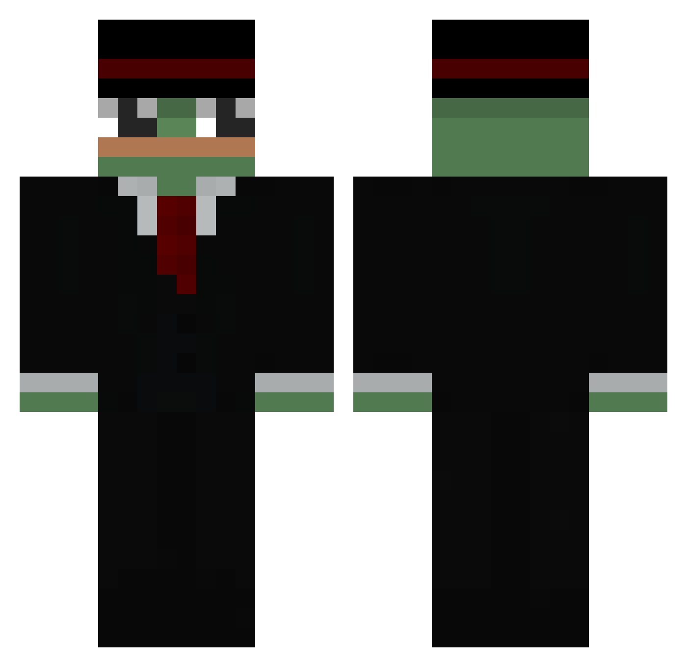 SteveBlixten Minecraft skin, front and back view