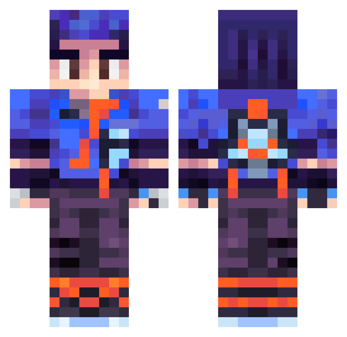 sshirby Minecraft skin, front and back view