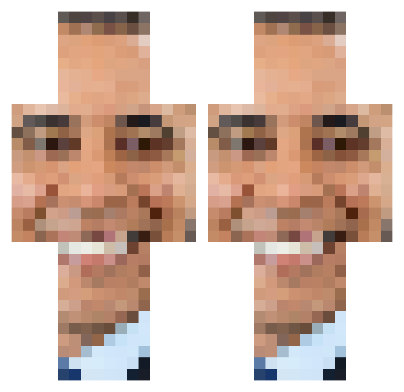 Theobama_ Minecraft skin, front and back view