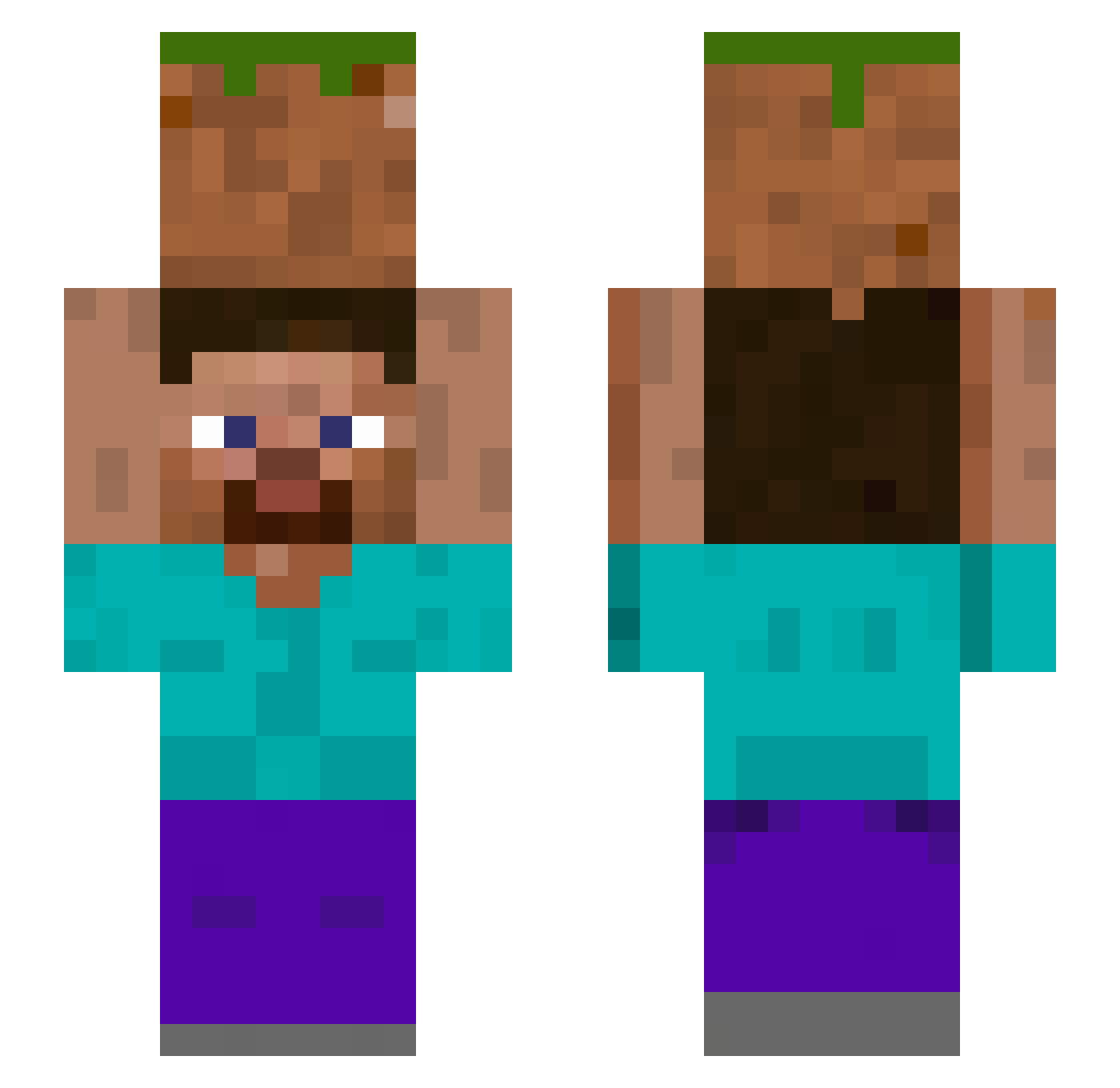 Ciemek2 Minecraft skin, front and back view