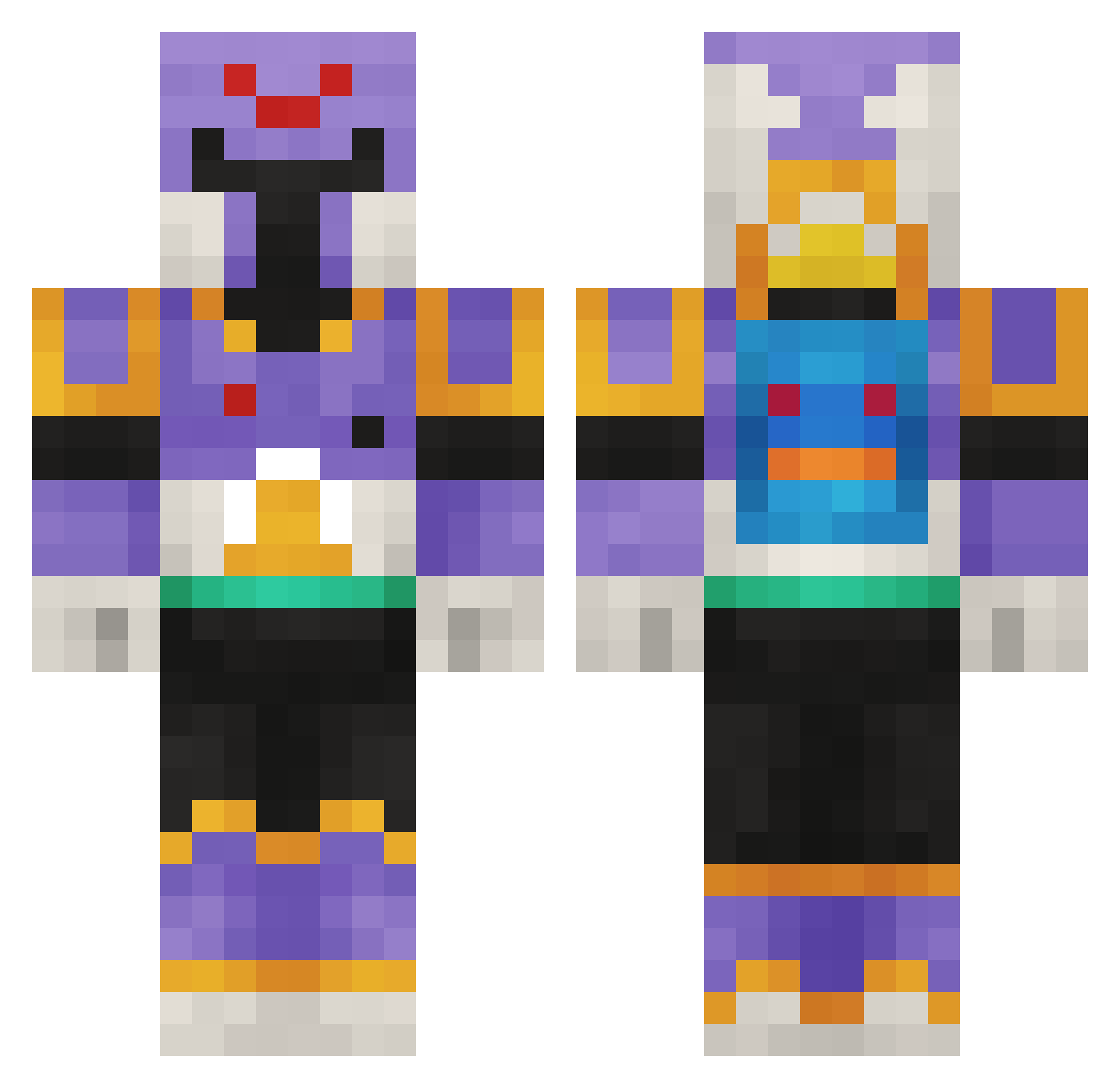TyroneTheLast Minecraft skin, front and back view