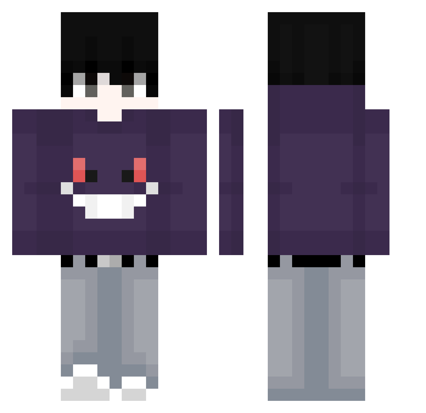 frieren_ Minecraft skin, front and back view