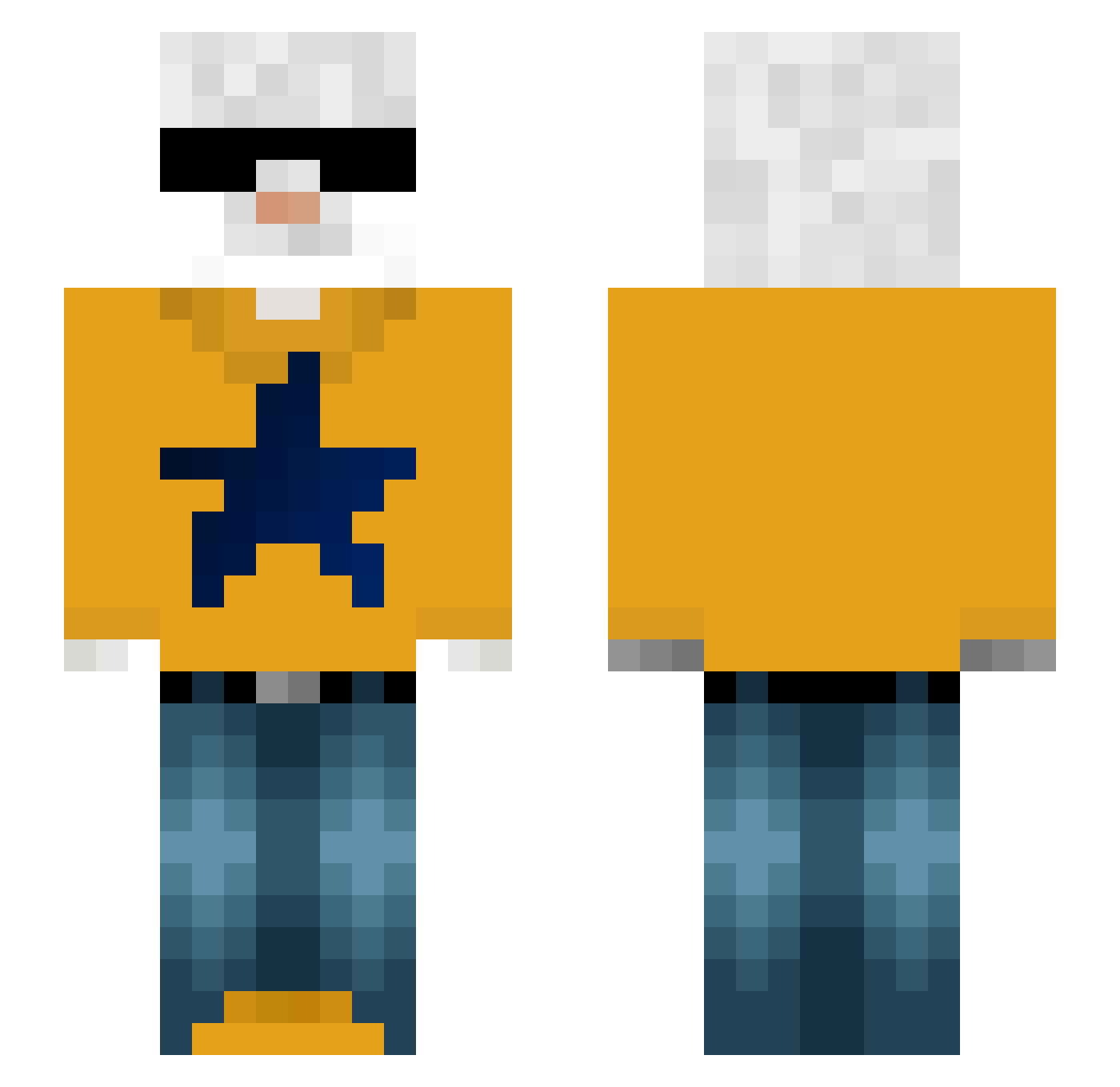paulinkk Minecraft skin, front and back view