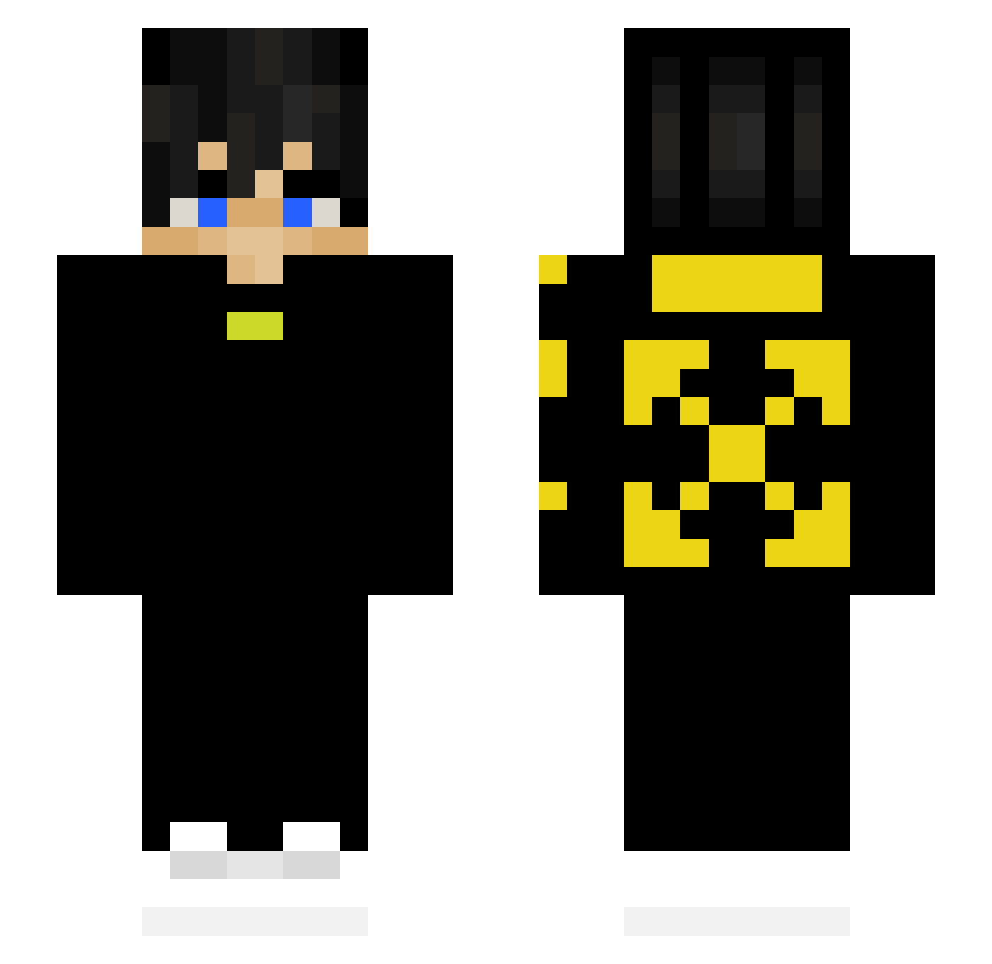 OlyaMigurskaya Minecraft skin, front and back view