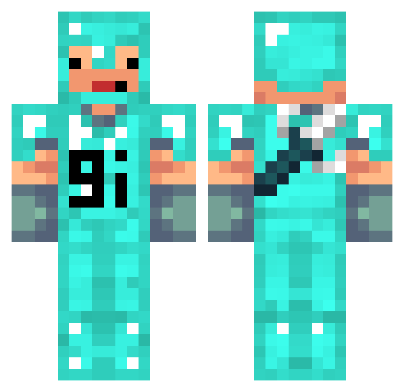 Nomerone2021 Minecraft skin, front and back view