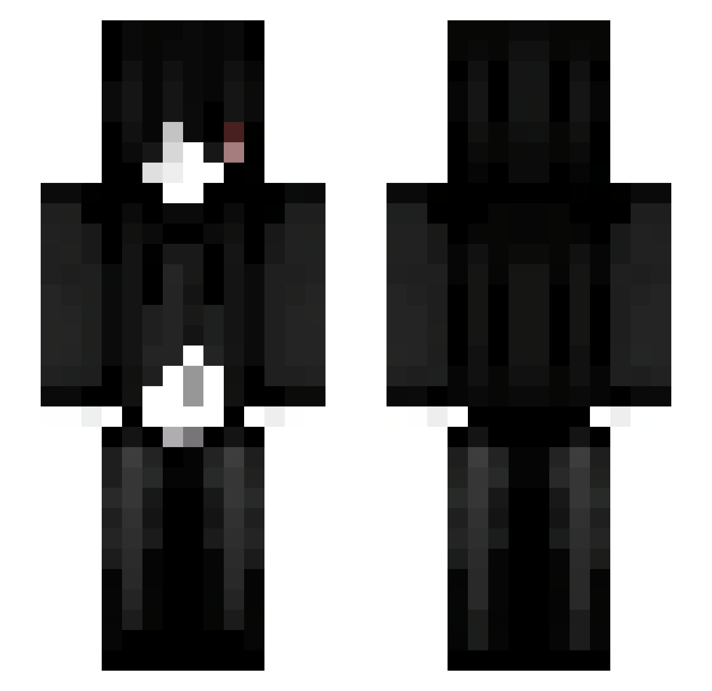 letaldie Minecraft skin, front and back view