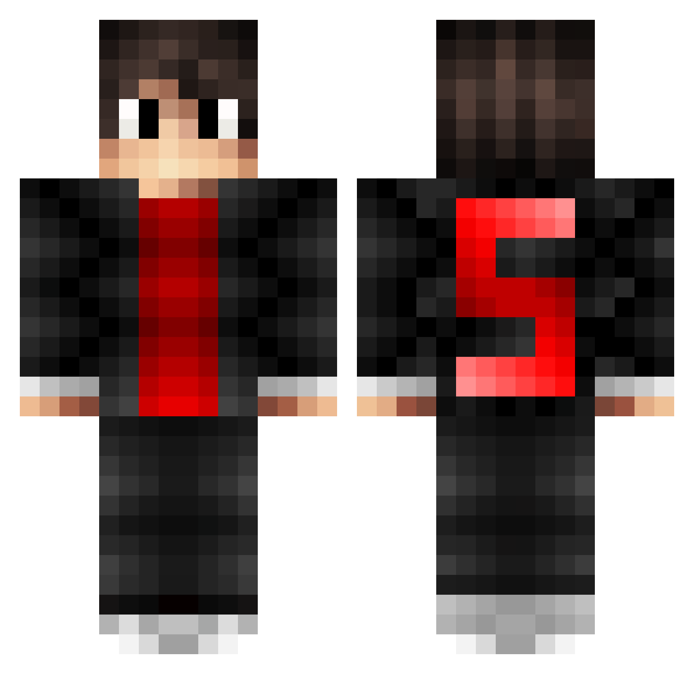 STOUS Minecraft skin, front and back view