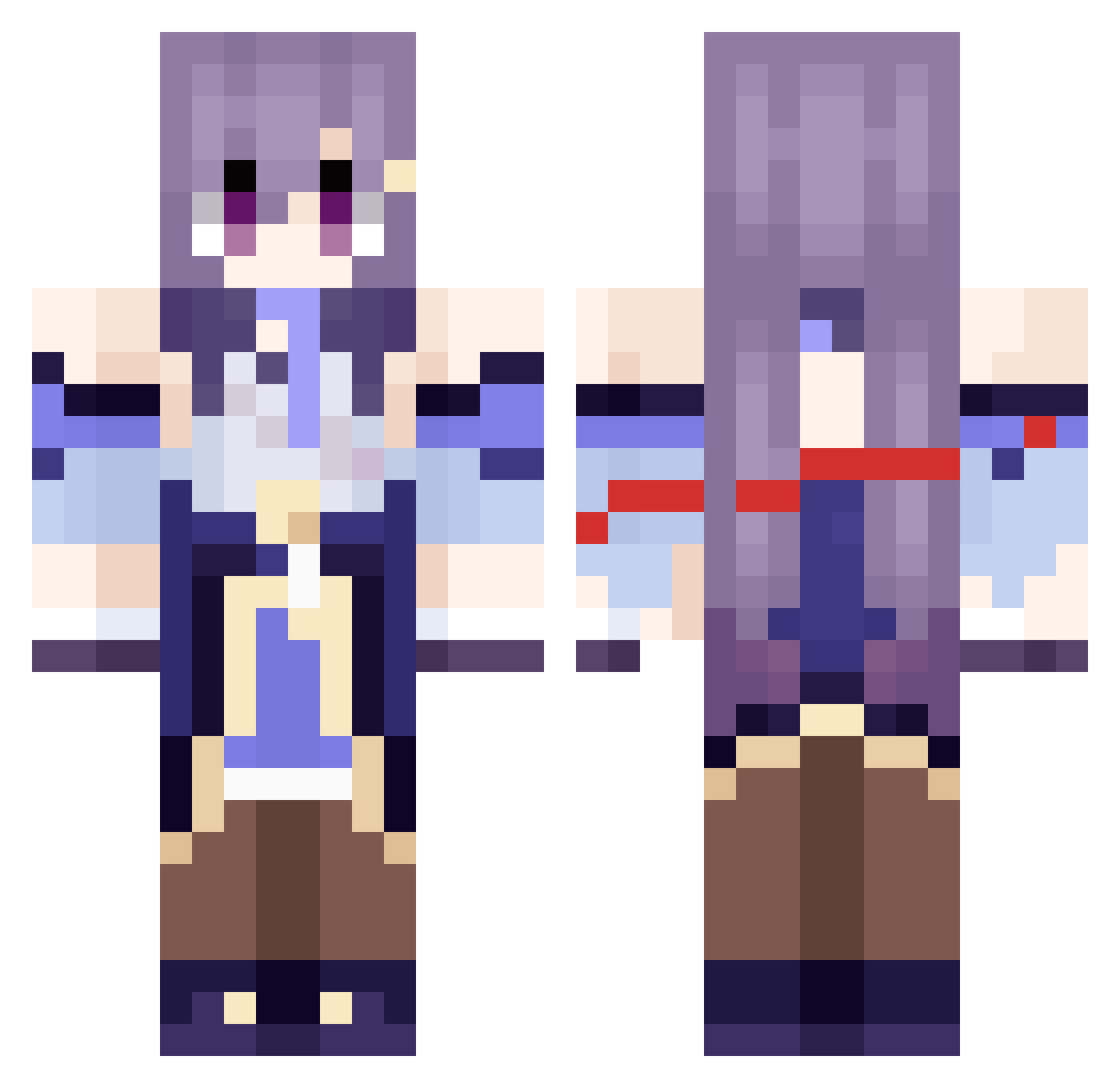 NewMarrow790561 Minecraft skin, front and back view